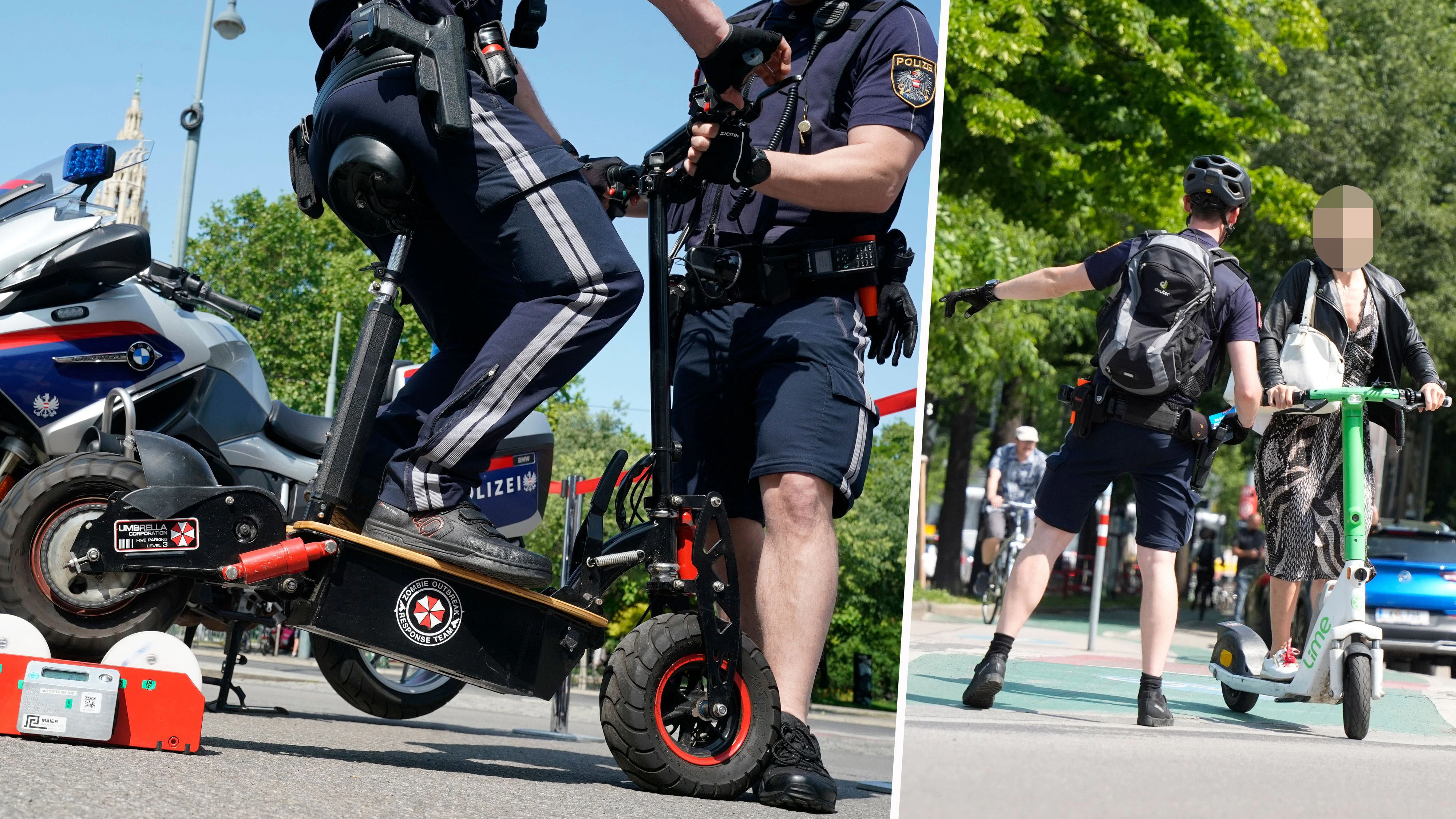 Von Tempo-Sündern bis Alkoholfahrern: Wiens Polizei geht gegen riskante Scooter-Fahrten mit Kontrollen und Aufklärung vor.