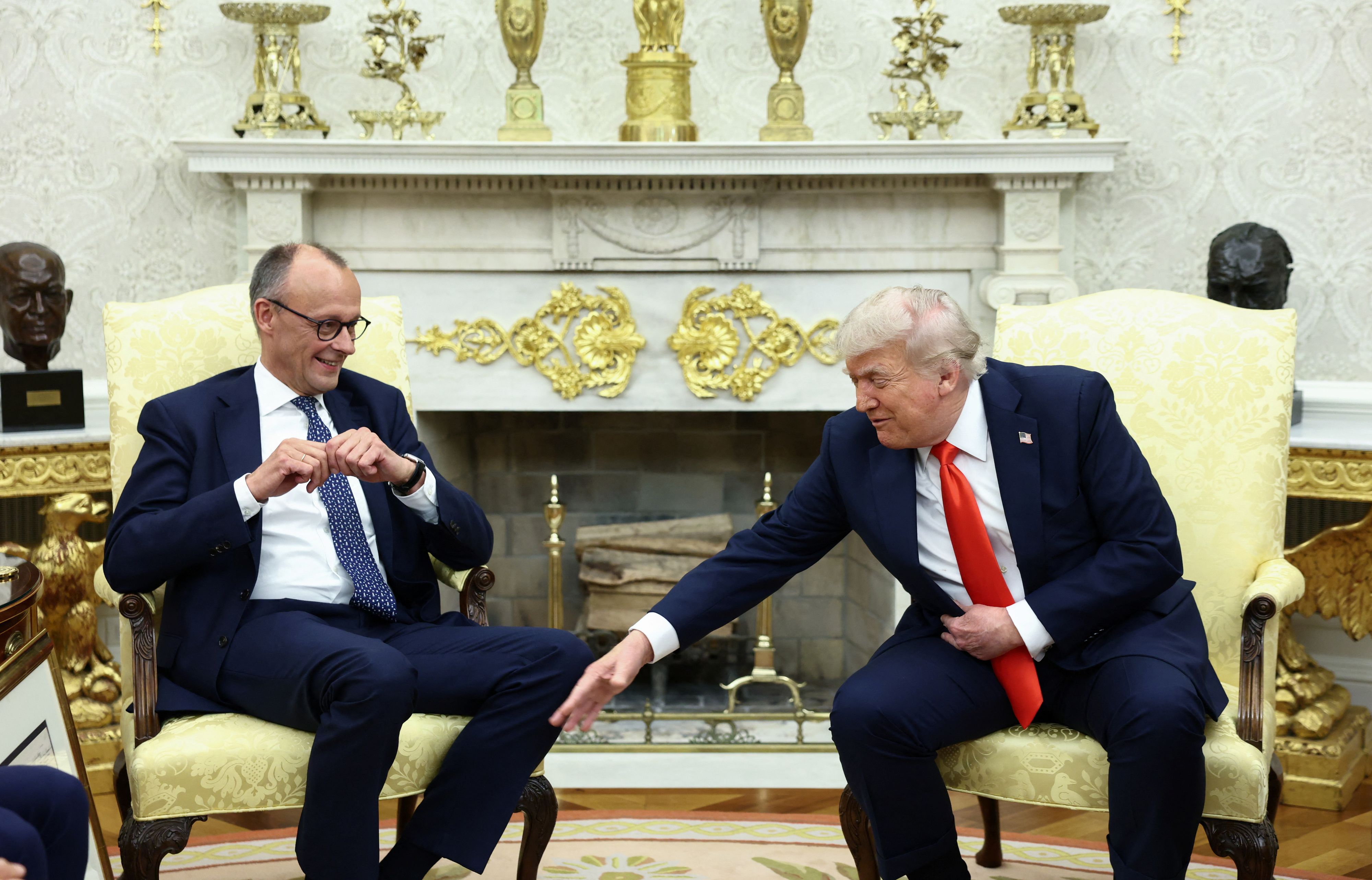 Zwischen Merz und Trump herrschte recht gute Stimmung. 