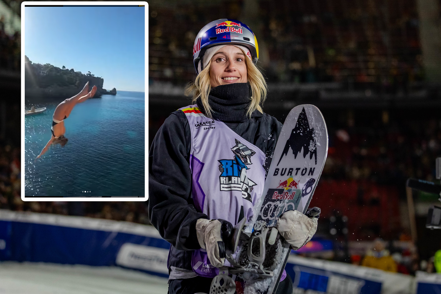 Anna Gasser ist auch im Urlaub spektakulär unterwegs.