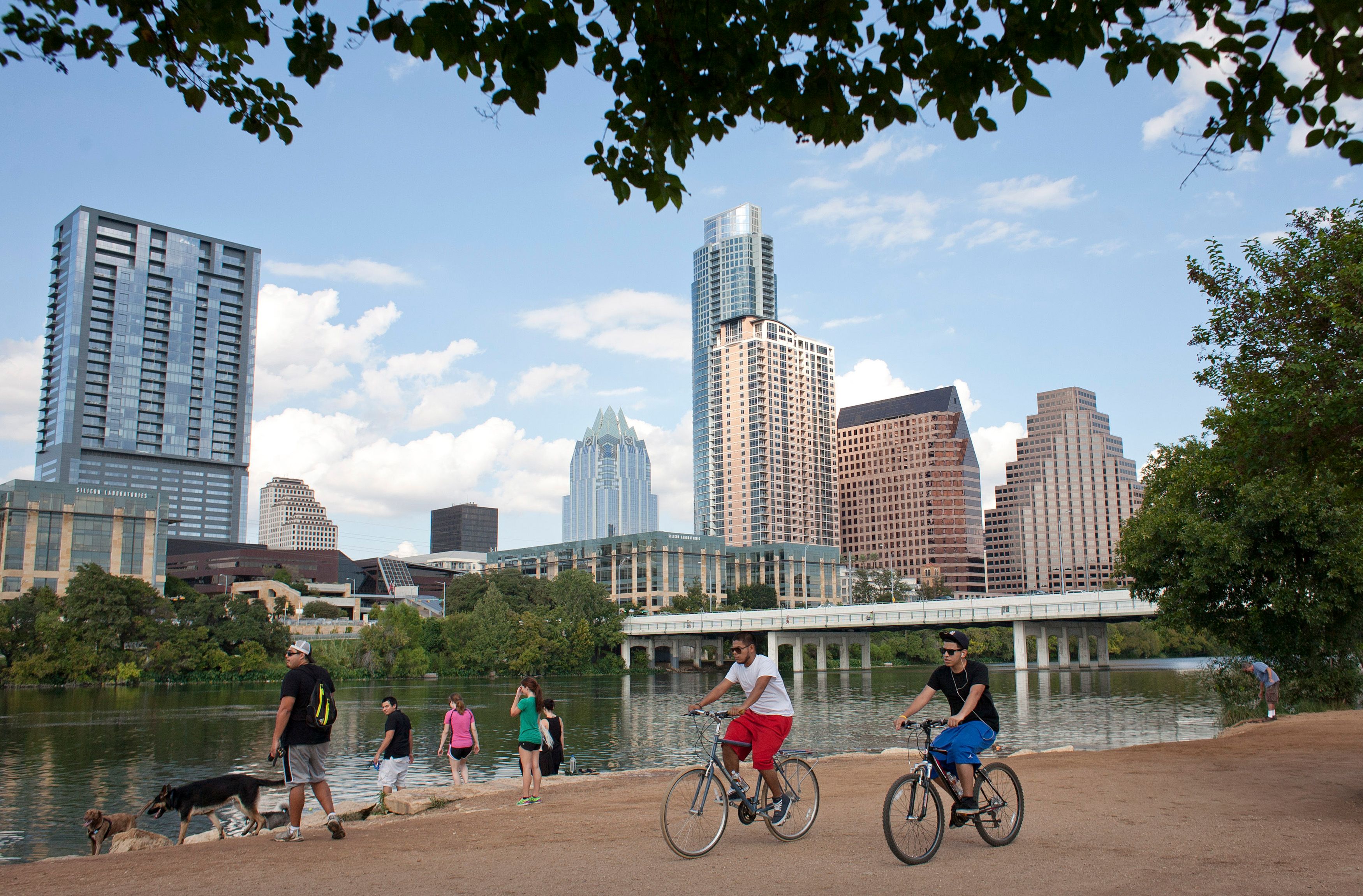 Der Lady Bird Lake in Austin, Texas.