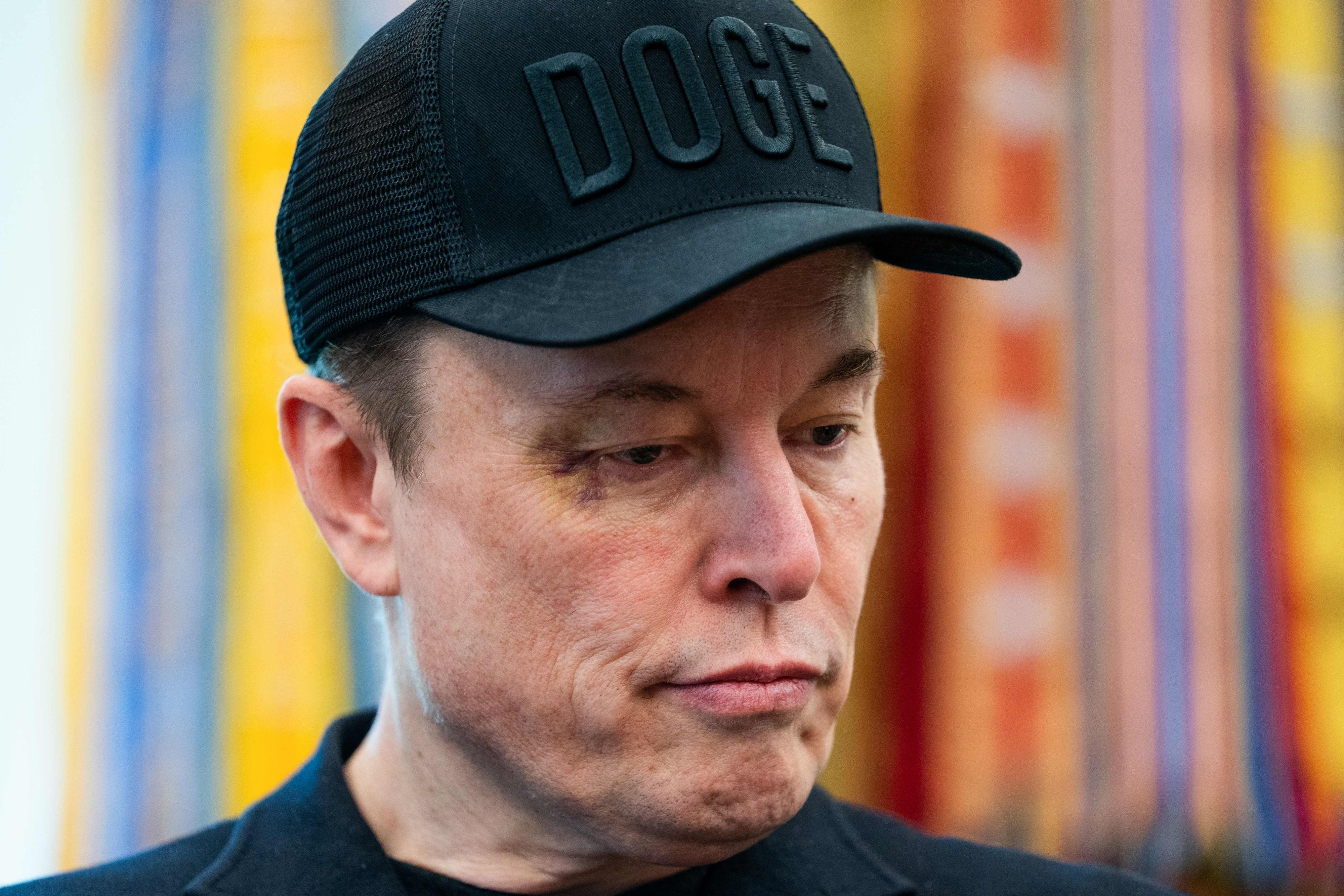 Blaues Auge zum Abschied: Elon Musk am 30. Mai 2025 im Oval Office.