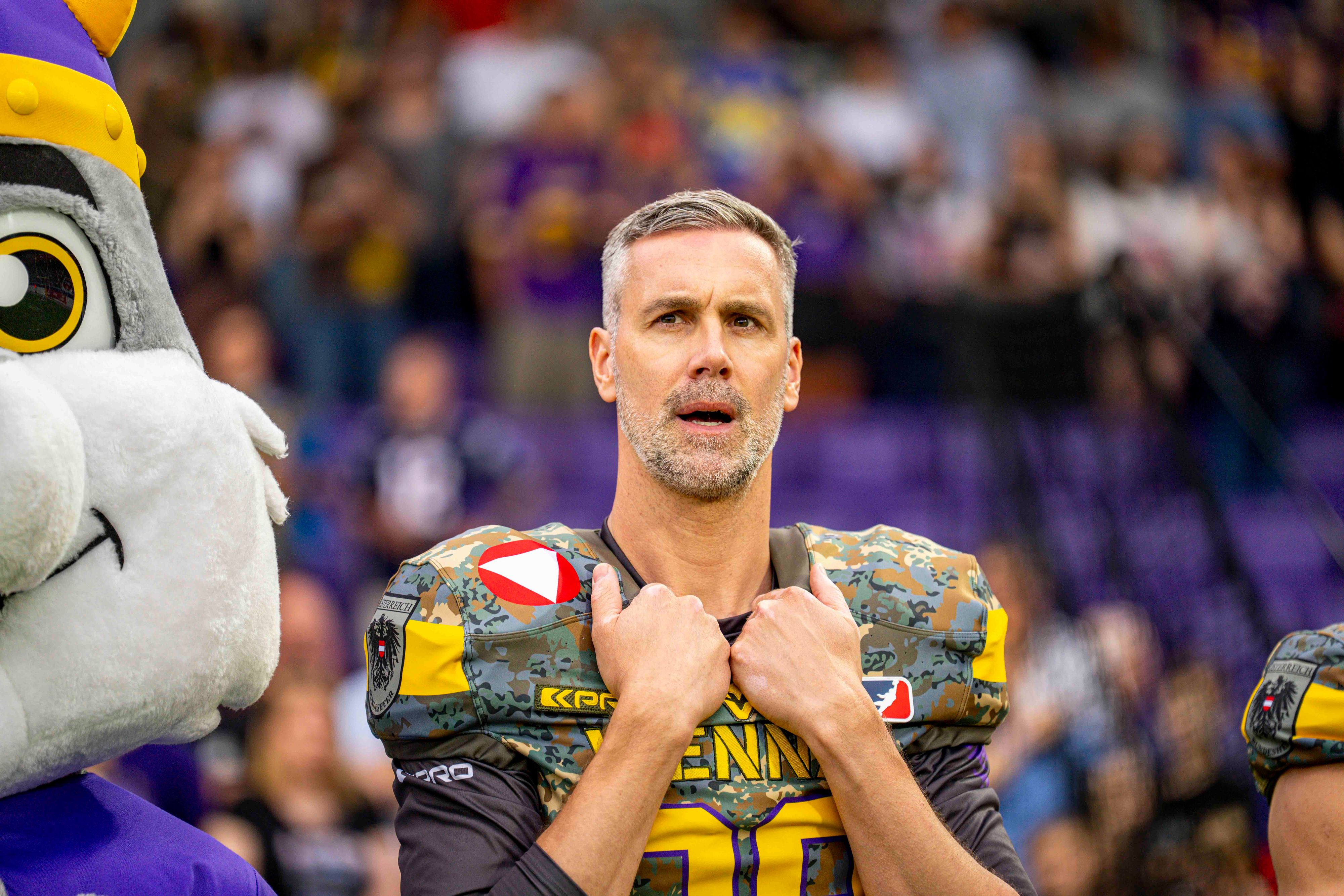 Stefan Maierhofer im Dress der Vienna Vikings. 