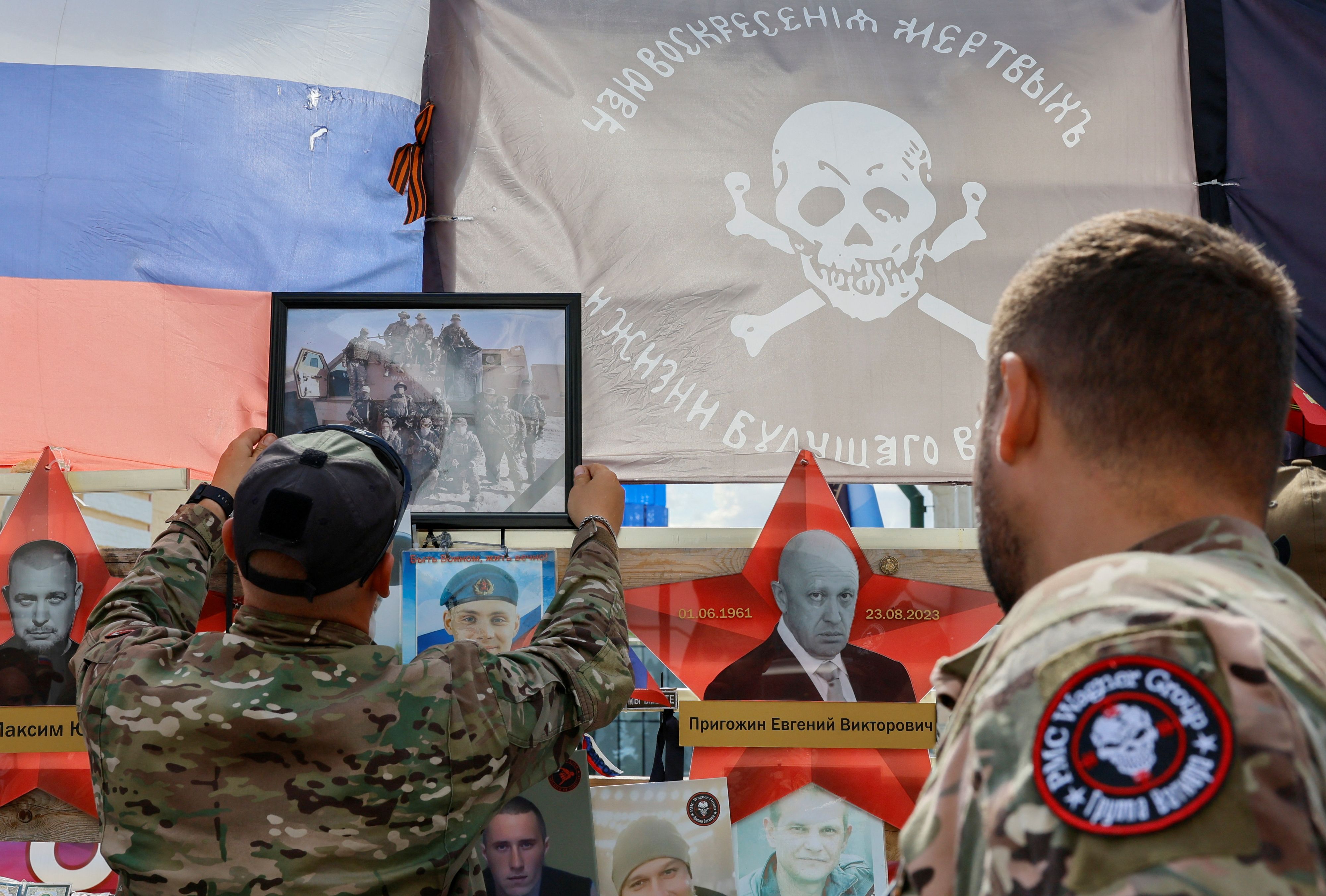 Gedenkstätte für in Mali getötete Wagner-Söldner in Moskau, August 2024.