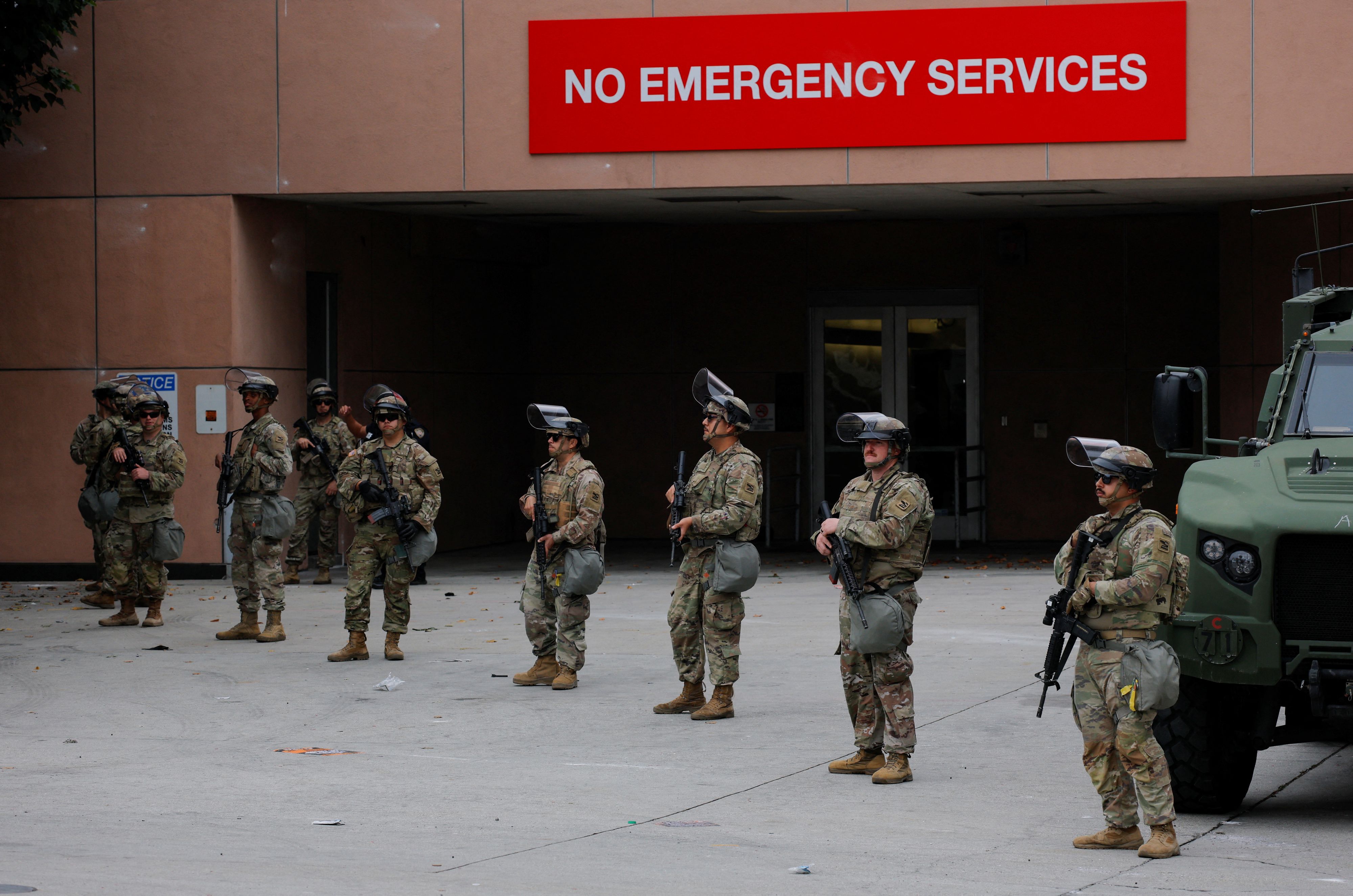 Die Nationalgarde ist bereits vor Ort.