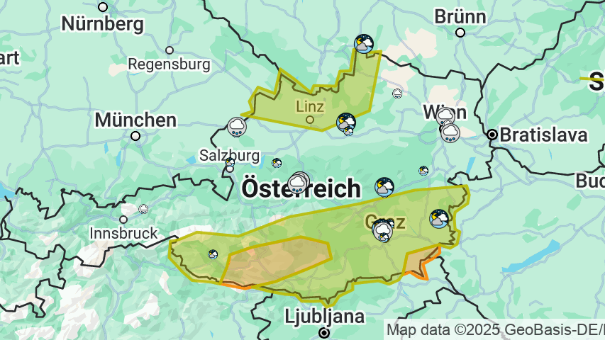 Am Sonntag fegen erneut schwere Unwetter durch Österreich. 
