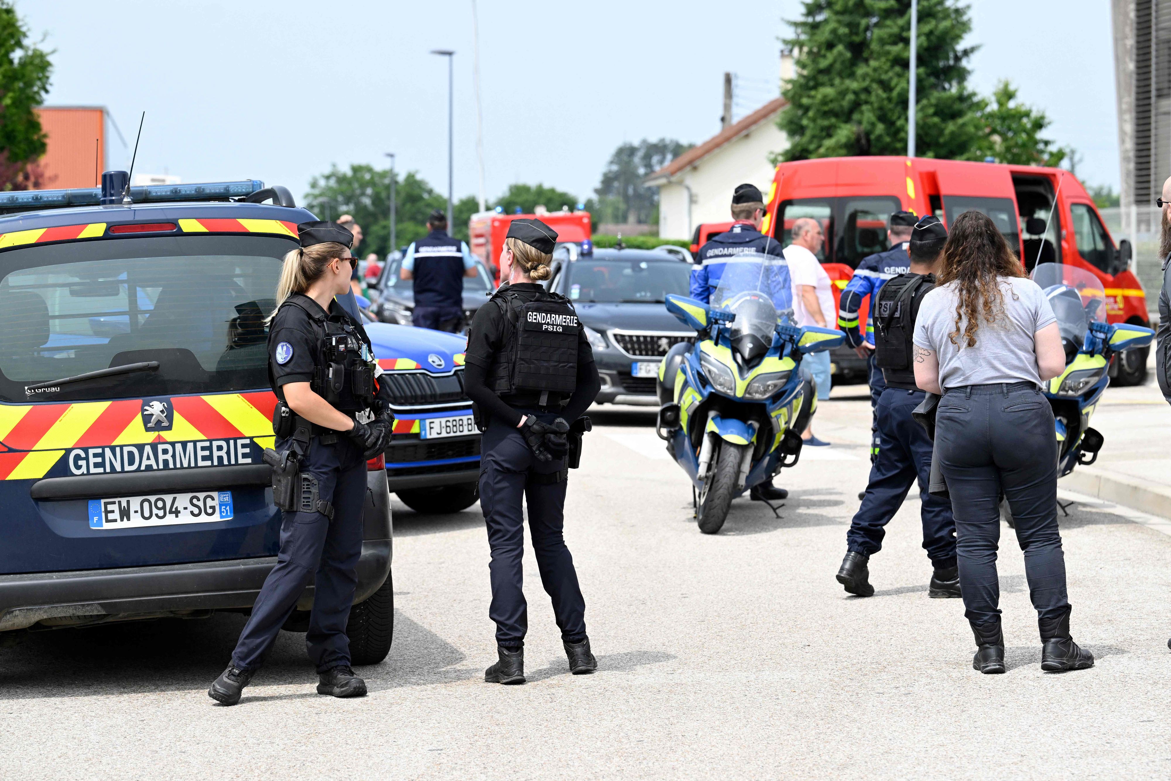 Die Polizei sichert den Tatort.