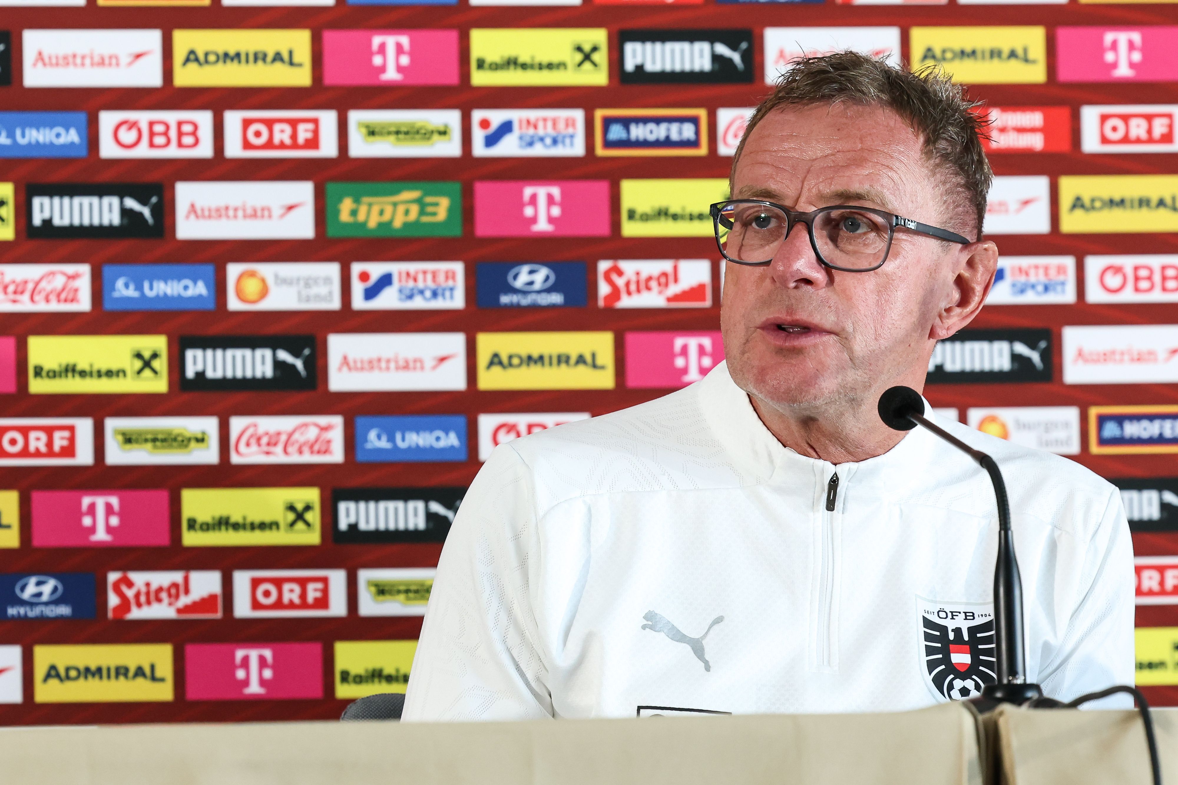 Teamchef Ralf Rangnick war mit seinen Gedanken bei den Opfern von Graz.
