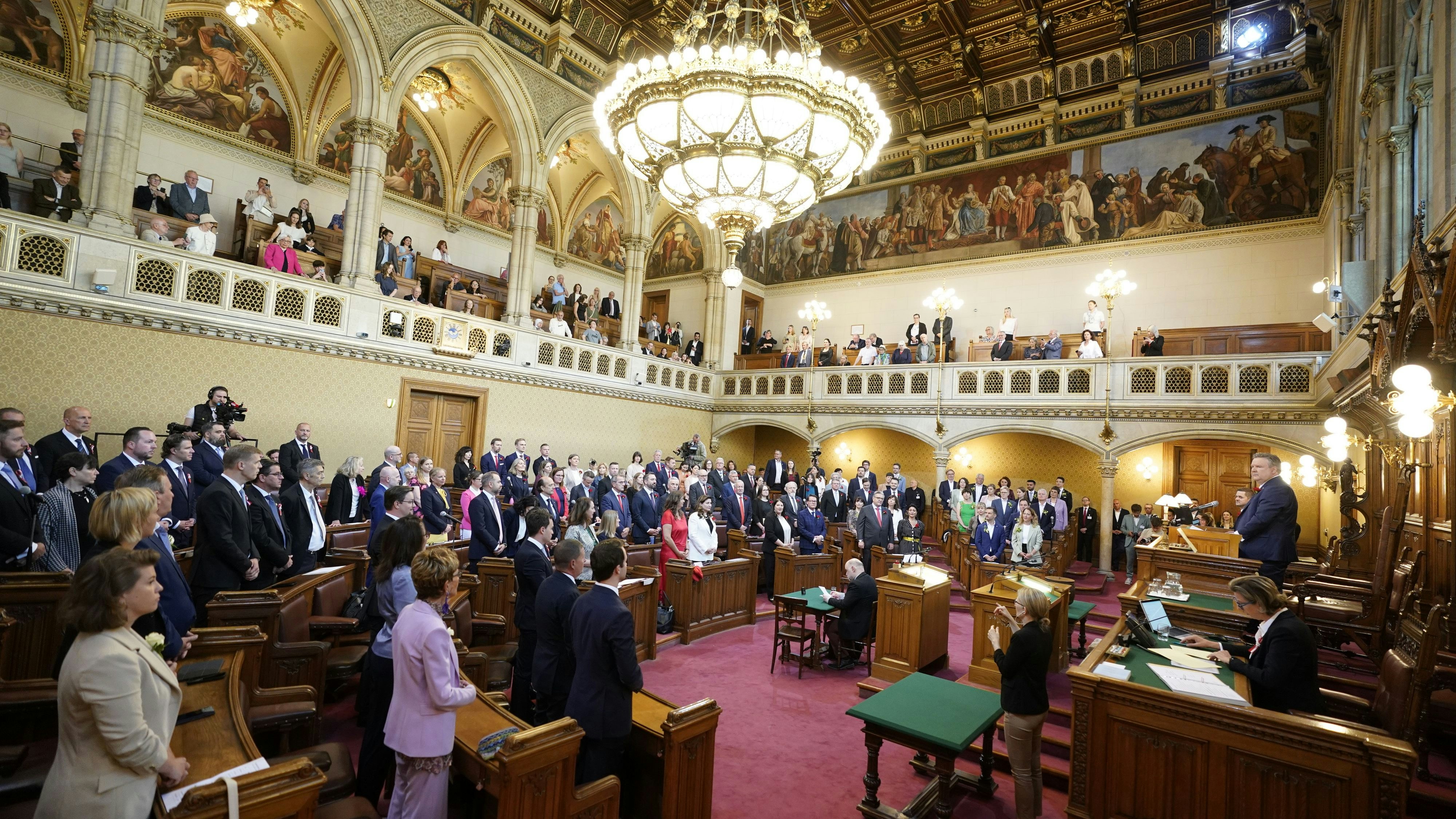 Abstimmung im Wiener Gemeinderat.