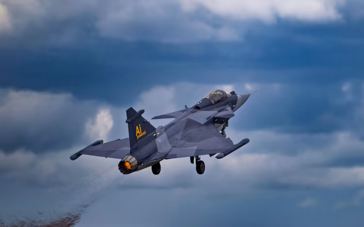 Der schwedische Gripen hebt ab – die KI fliegt ohne Eingriff von Menschen.
