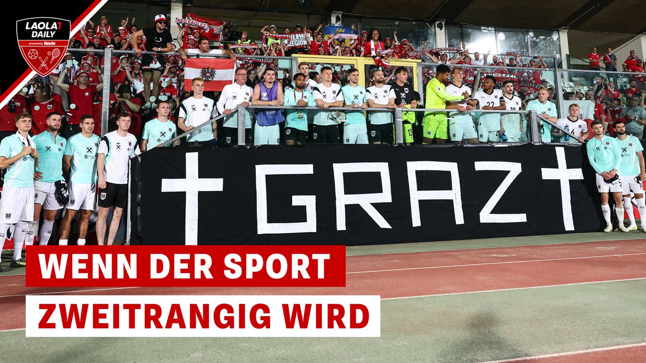 Österreichs Nationalteam gewann in San Marino mit 4:0, die Fans waren mit ihren Gedanken aber in Graz. 