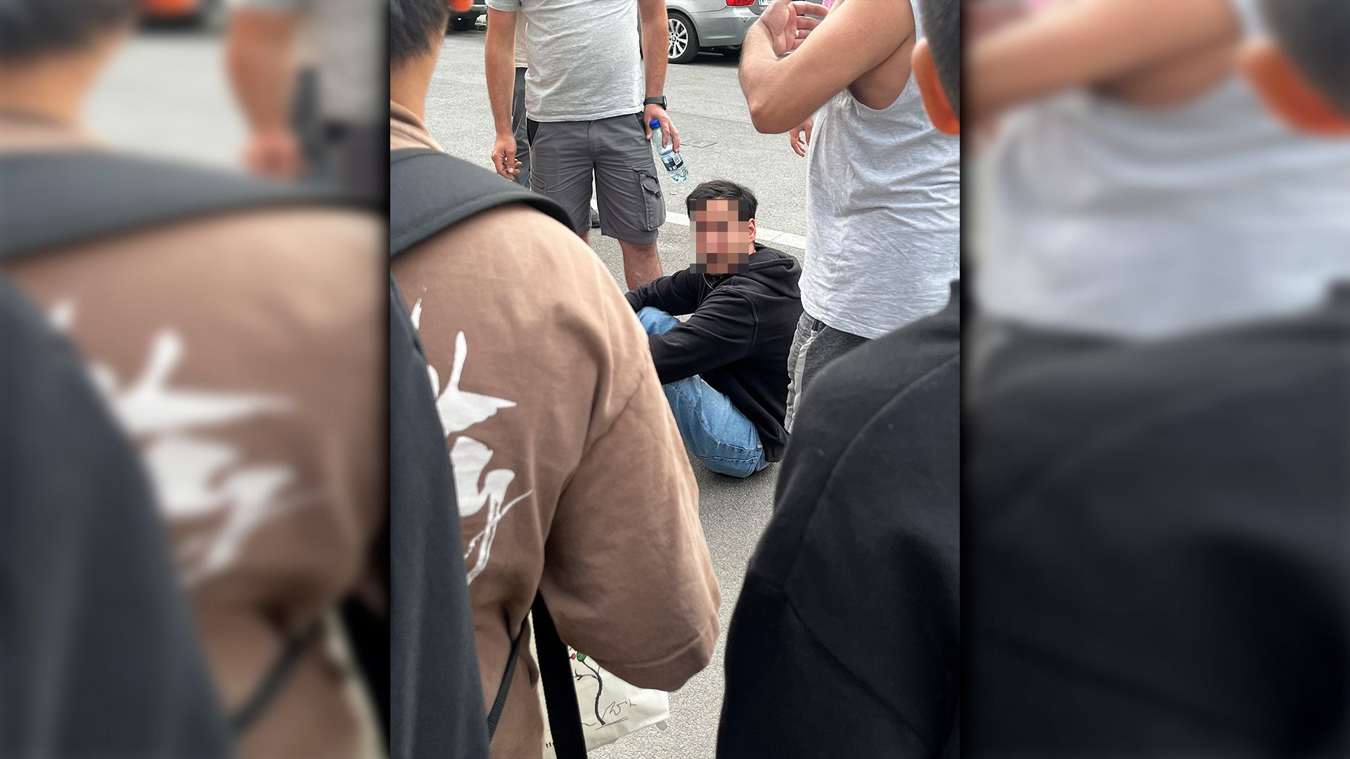 Der Tatverdächtige konnte in letzter Sekunde flüchten.