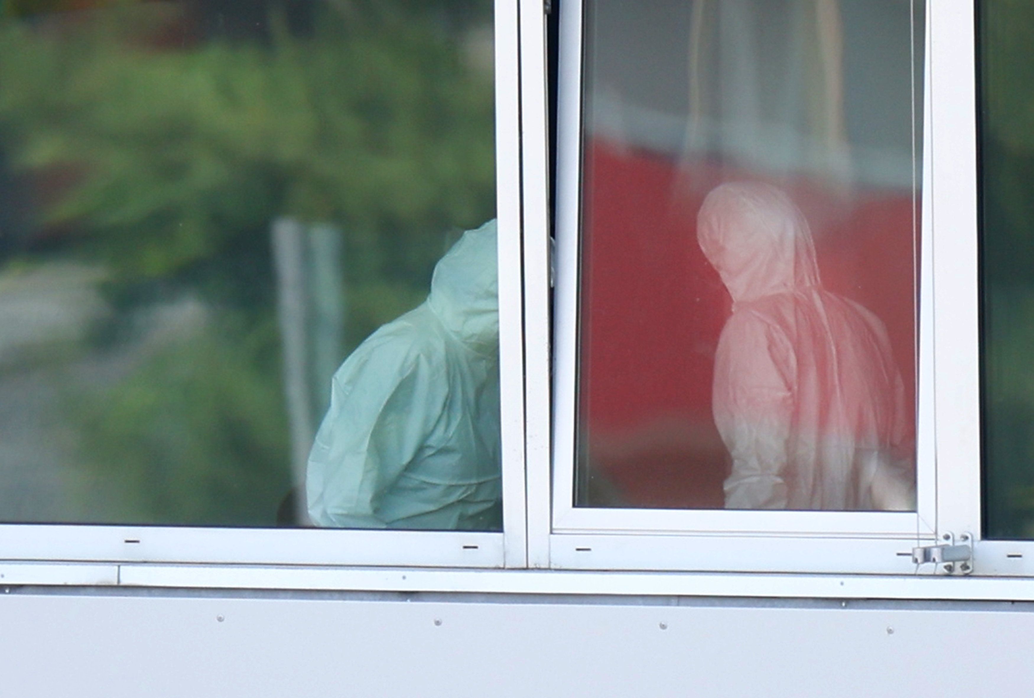 Spurensicherung in den Klassenzimmern, in denen die Schüler ermordet wurden.