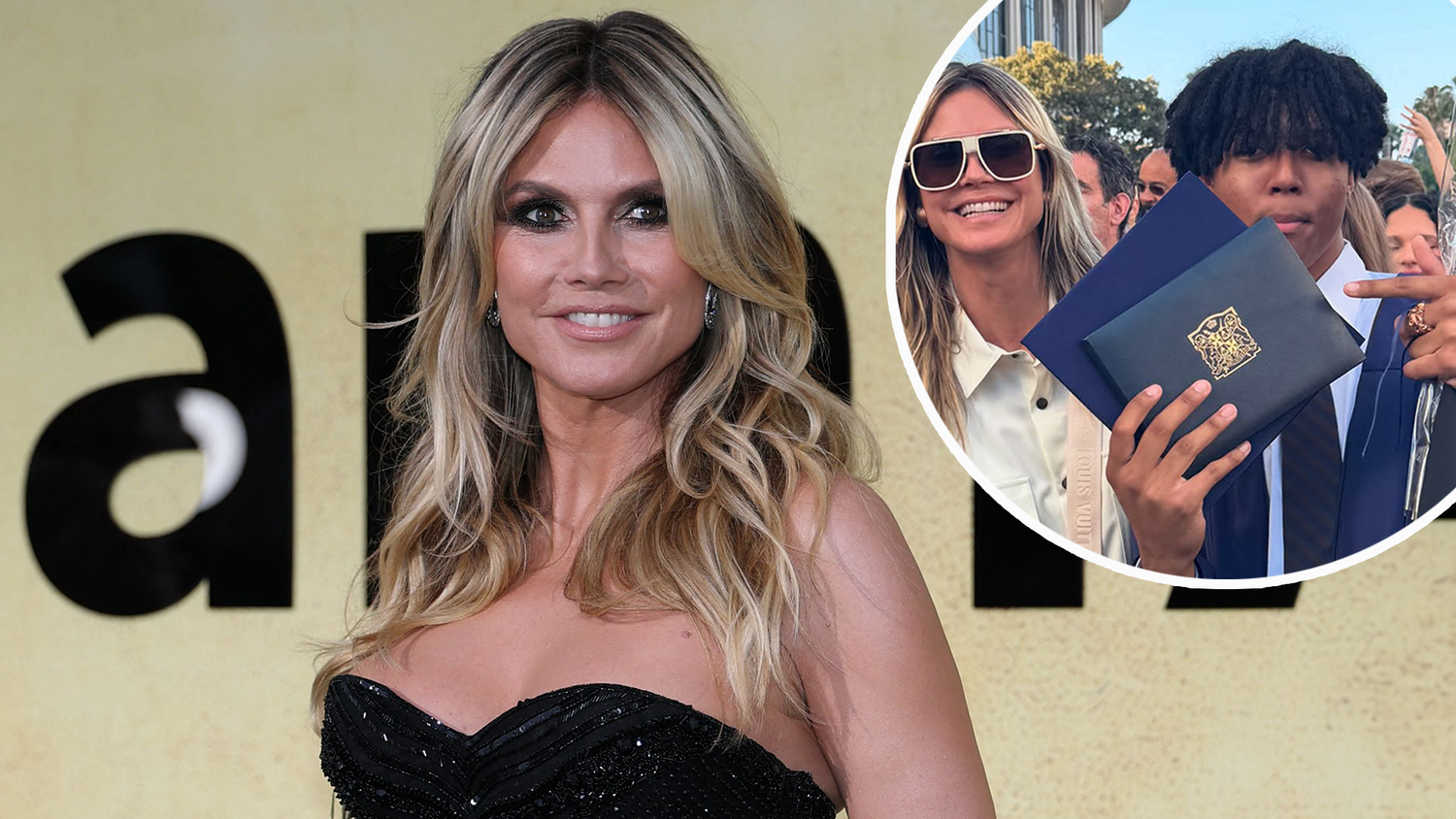 Heidi Klum mit Sohn Jonah auf dessen Highschool-Abschluss-Zeremonie.