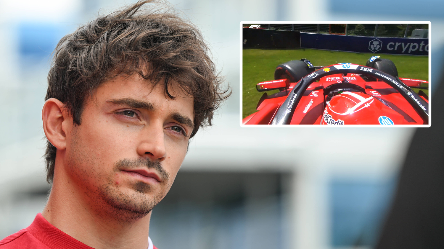 Charles Leclerc musste nach einem Unfall von der Strecke abgeschleppt werden.
