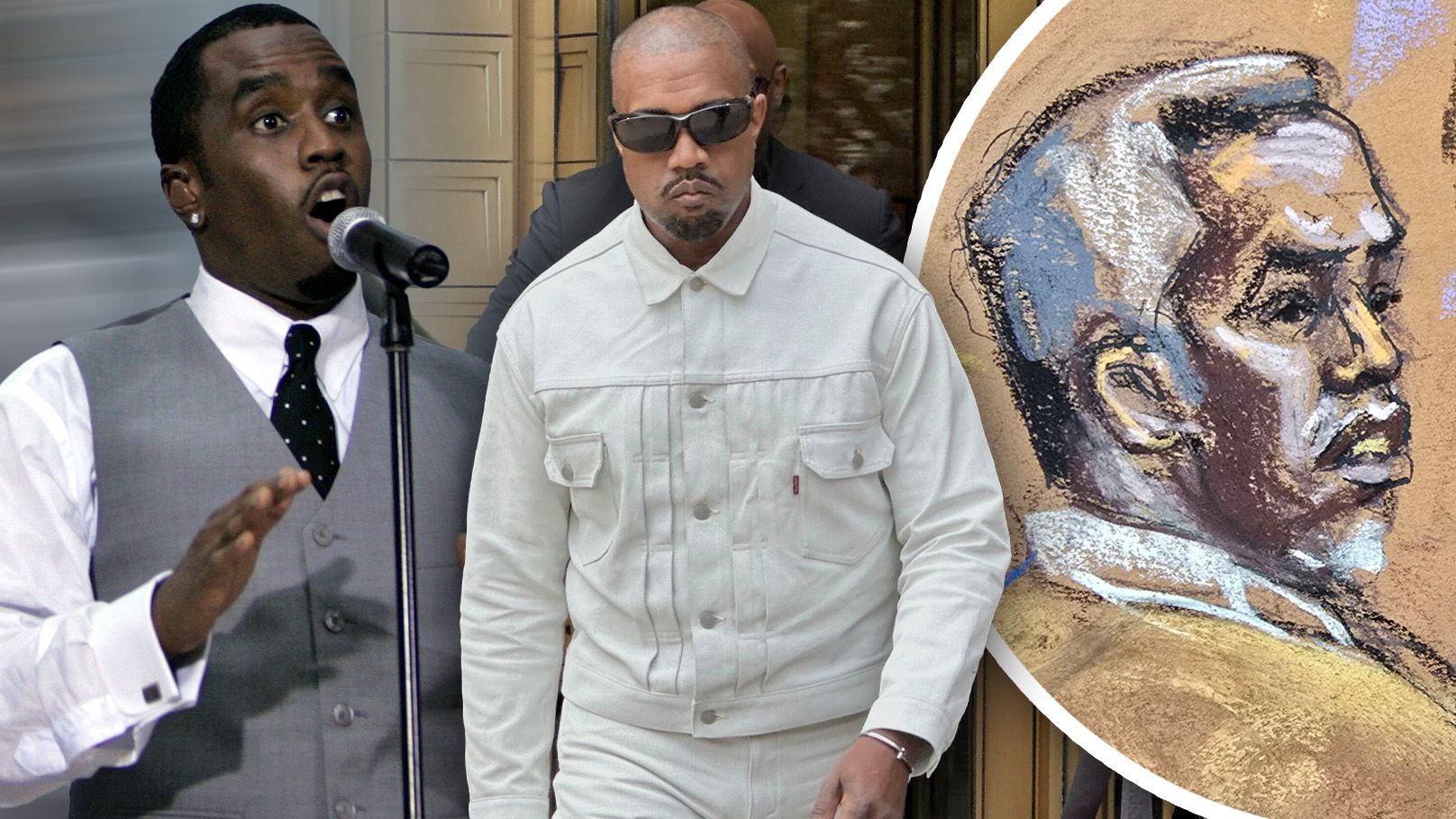 Kanye West war beim Diddy-Prozess dabei.