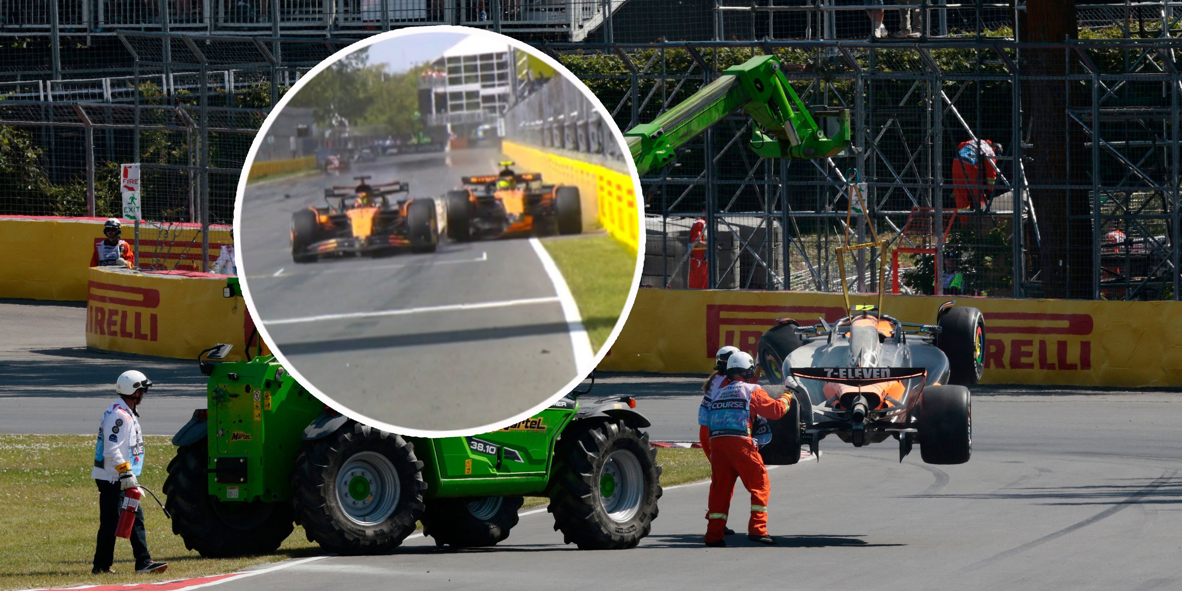 Lando Norris kracht Oscar Piastri ins Heck und schießt sich damit selbst raus.