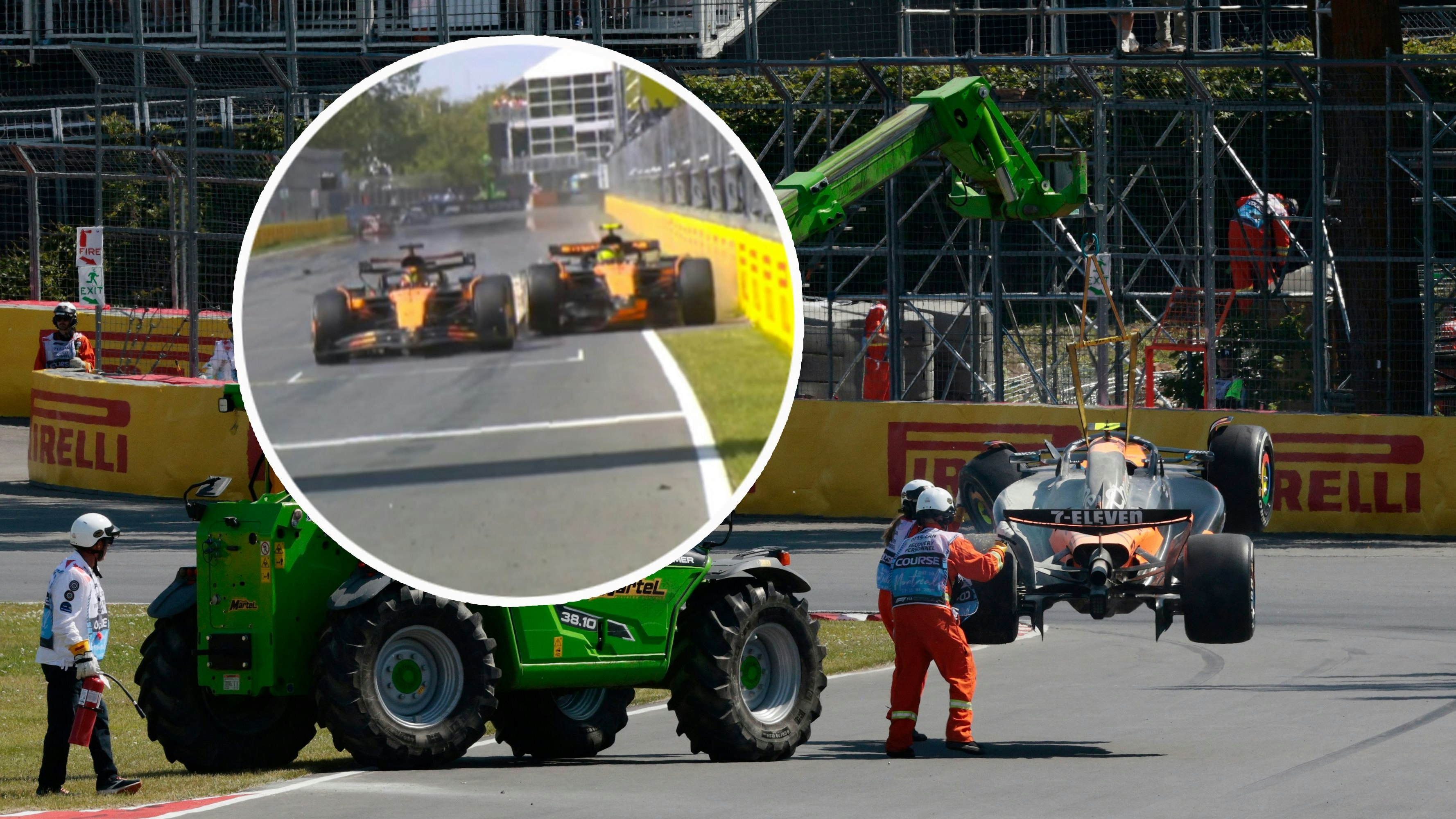 Lando Norris kracht Oscar Piastri ins Heck und schießt sich damit selbst raus.