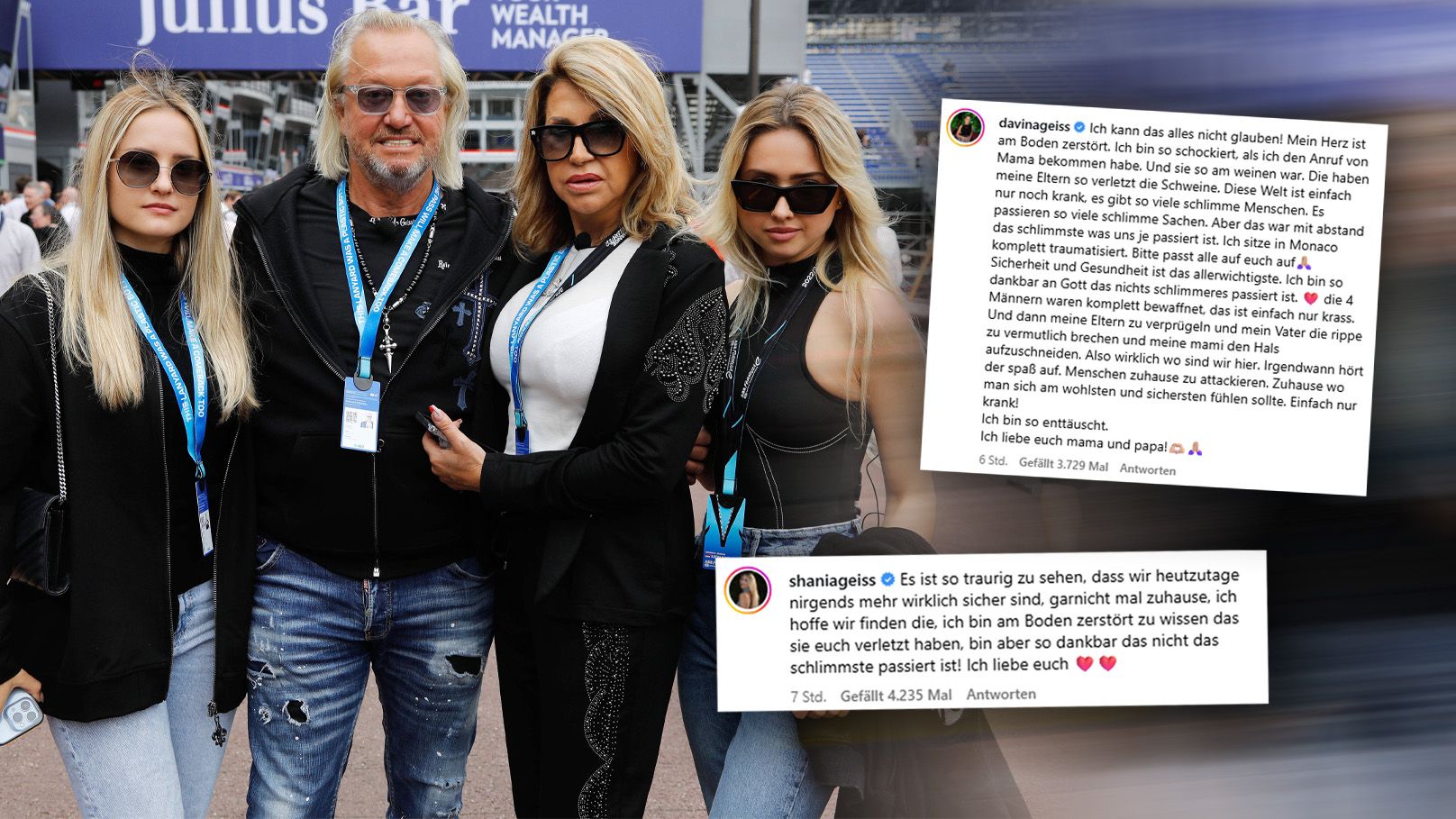 Die Geiss-Töchter finden klare Worte zum Überfall, den ihre Eltern erleben mussten.