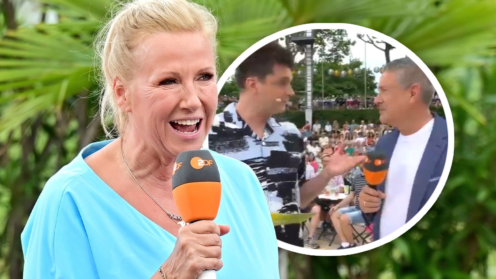 Andrea Kiewel sitzt in Tel Aviv fest - sie konnte nicht in ihre Show kommen.