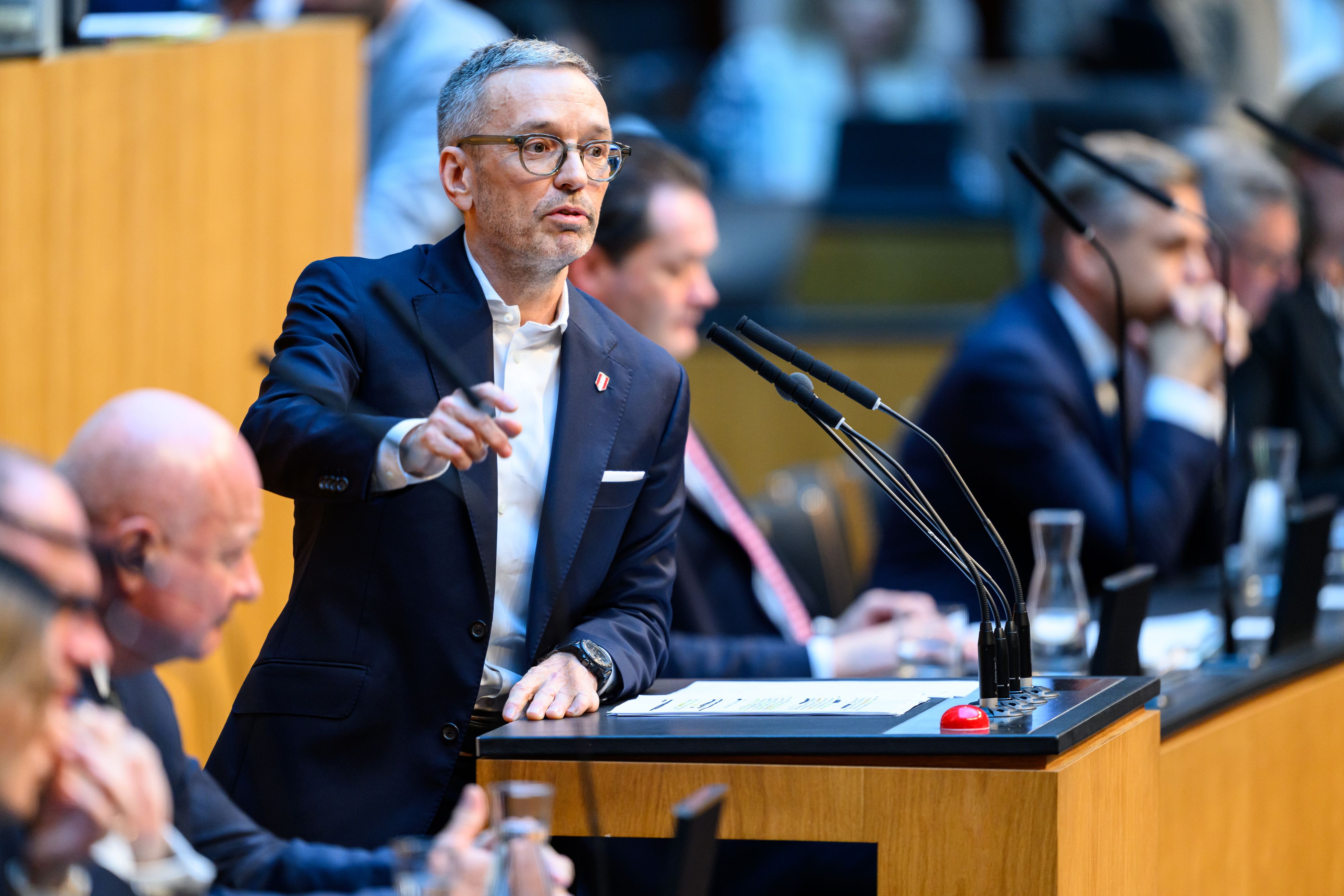 FPÖ-Chef Herbert Kickl rechnete am Montag knallahrt mit dem Budget der Bundesregierung ab.