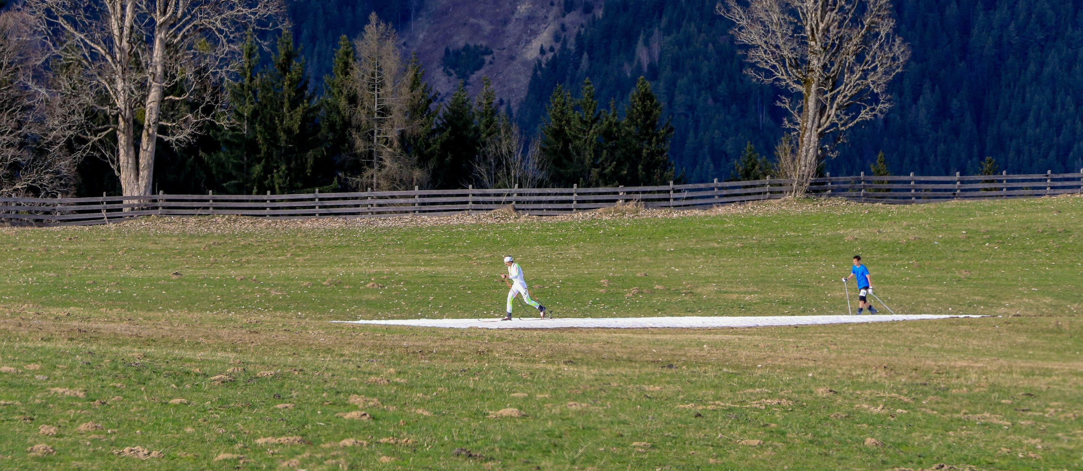 Um Schnee zu finden, muss man lang laufen, hier auf der Hochwurzen in der Steiermark