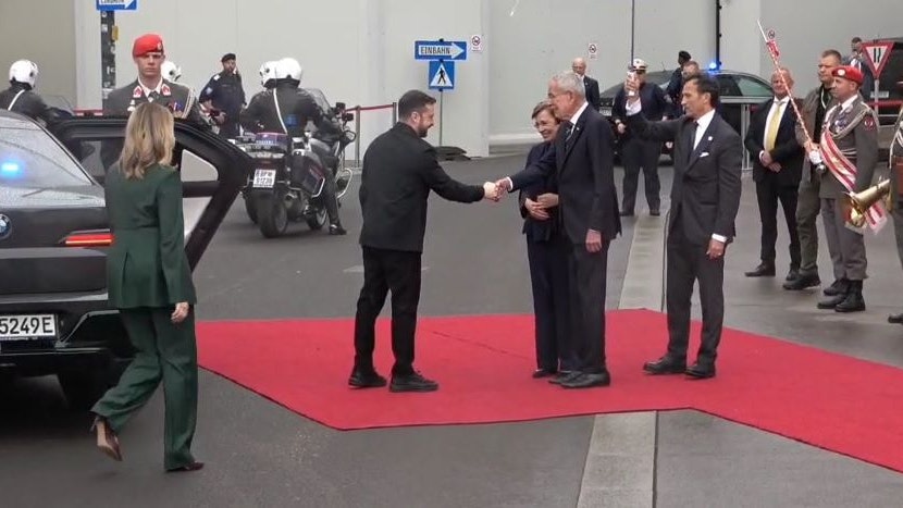 Präsident Selensky leistete sich am Montag in Wien einen Fauxpas. 