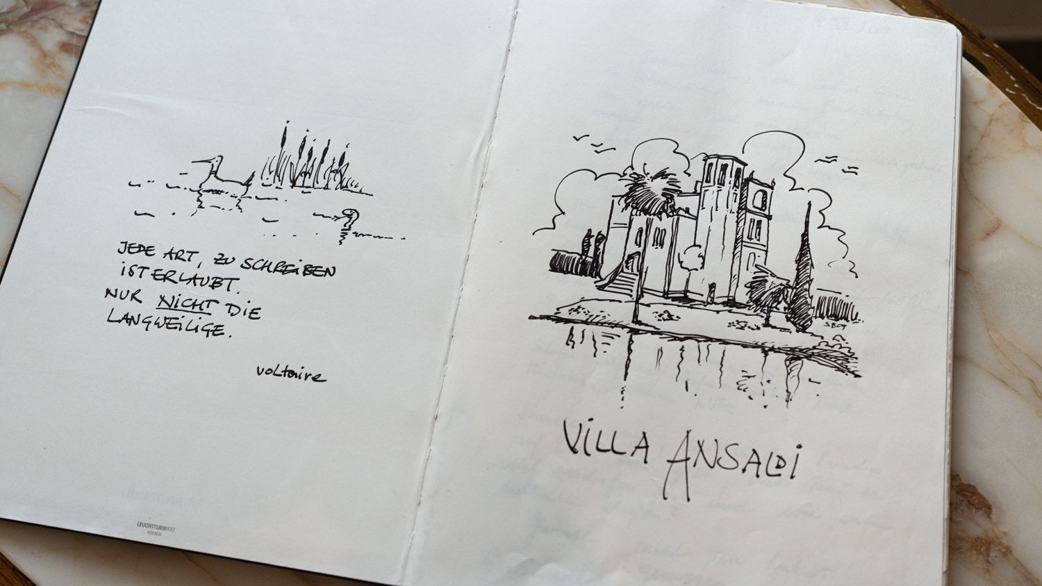 Hier verewigten sich die Gäste des Signa-Gründers