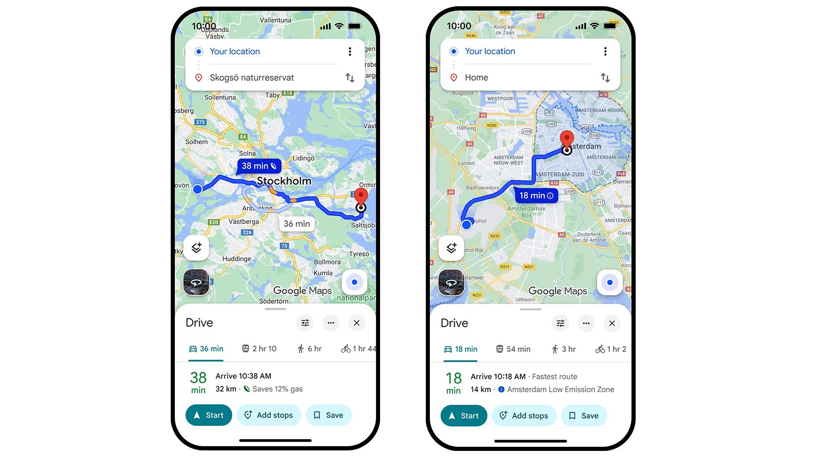 Google Maps wird grüner – und Österreich fährt mit.