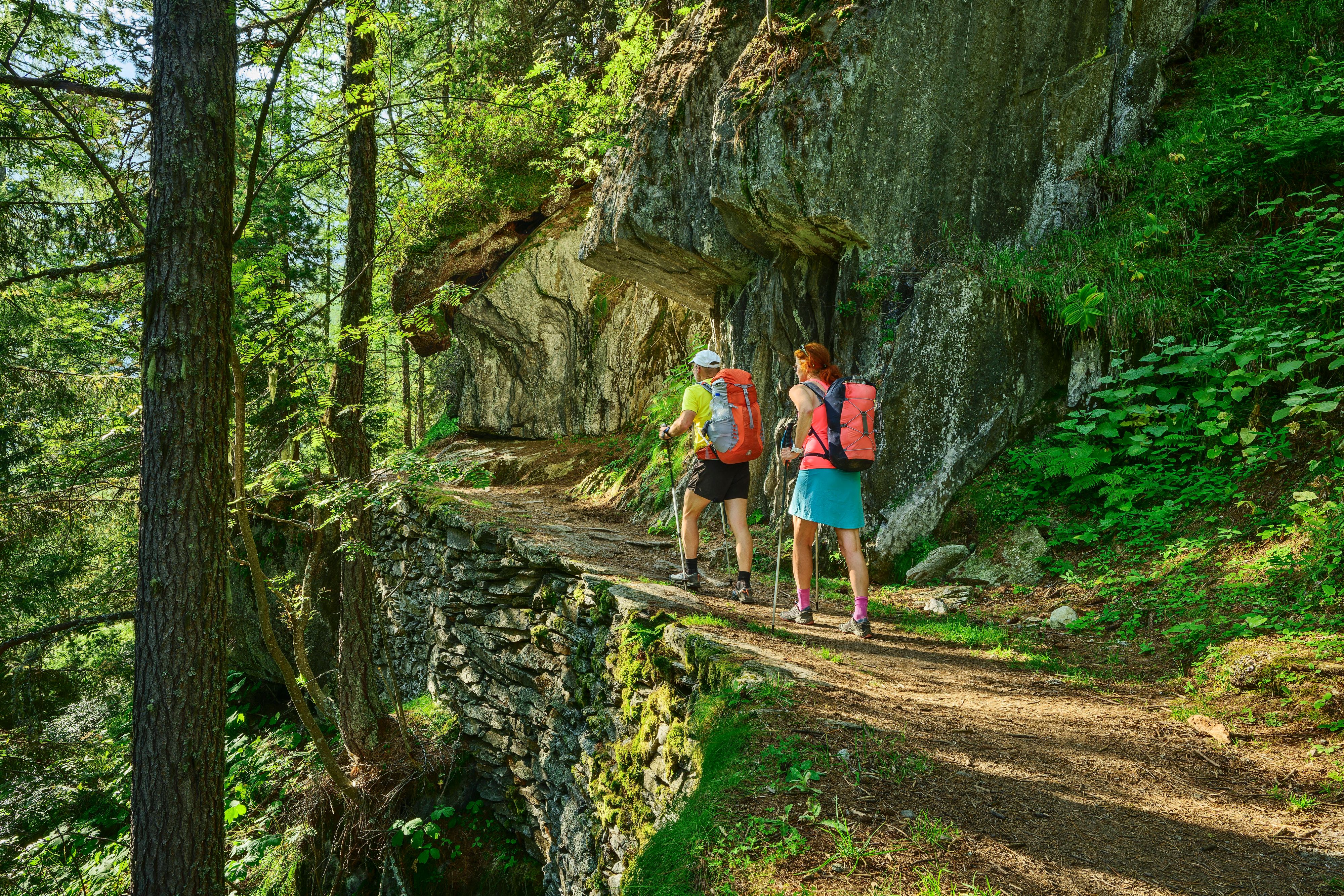 Wanderstöcke haben nicht nur für ältere Menschen Vorteile.