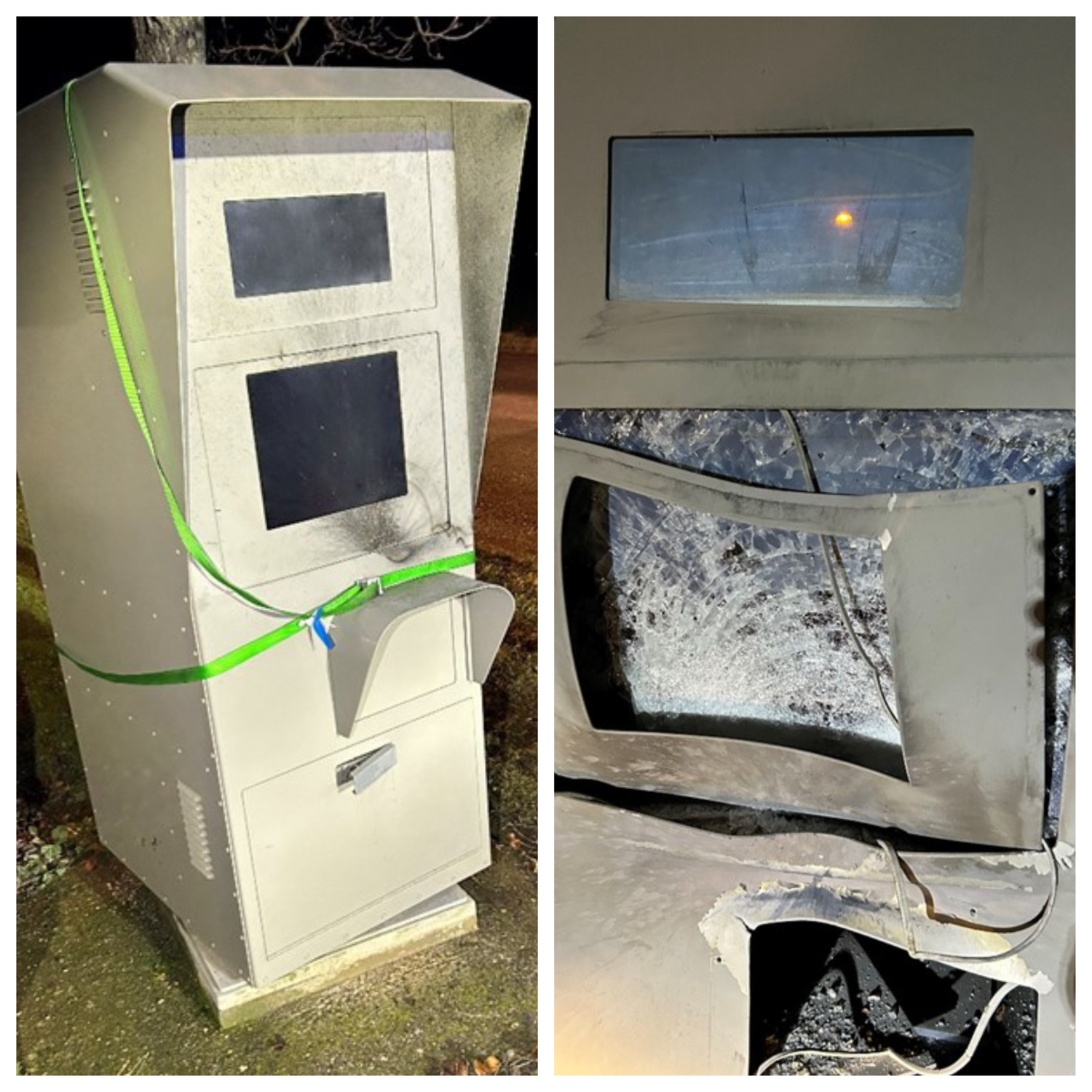 Eine Radarbox in Raasdorf wurde zwei mal gesprengt.