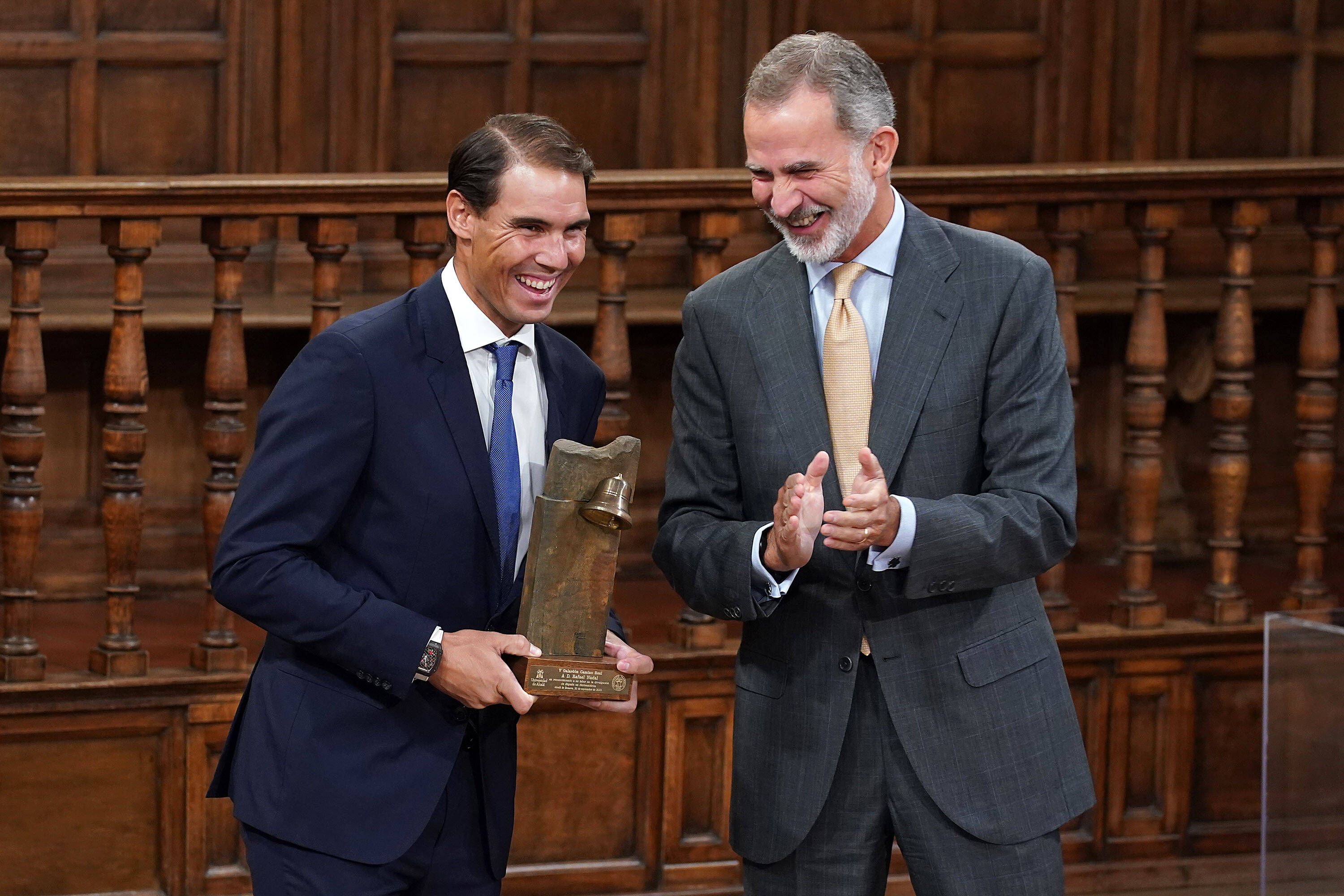 König Felipe VI. von Spanien ist schon länger ein Fan von Nadal - wie sich hier auch bei einem älteren Foto zeigt.