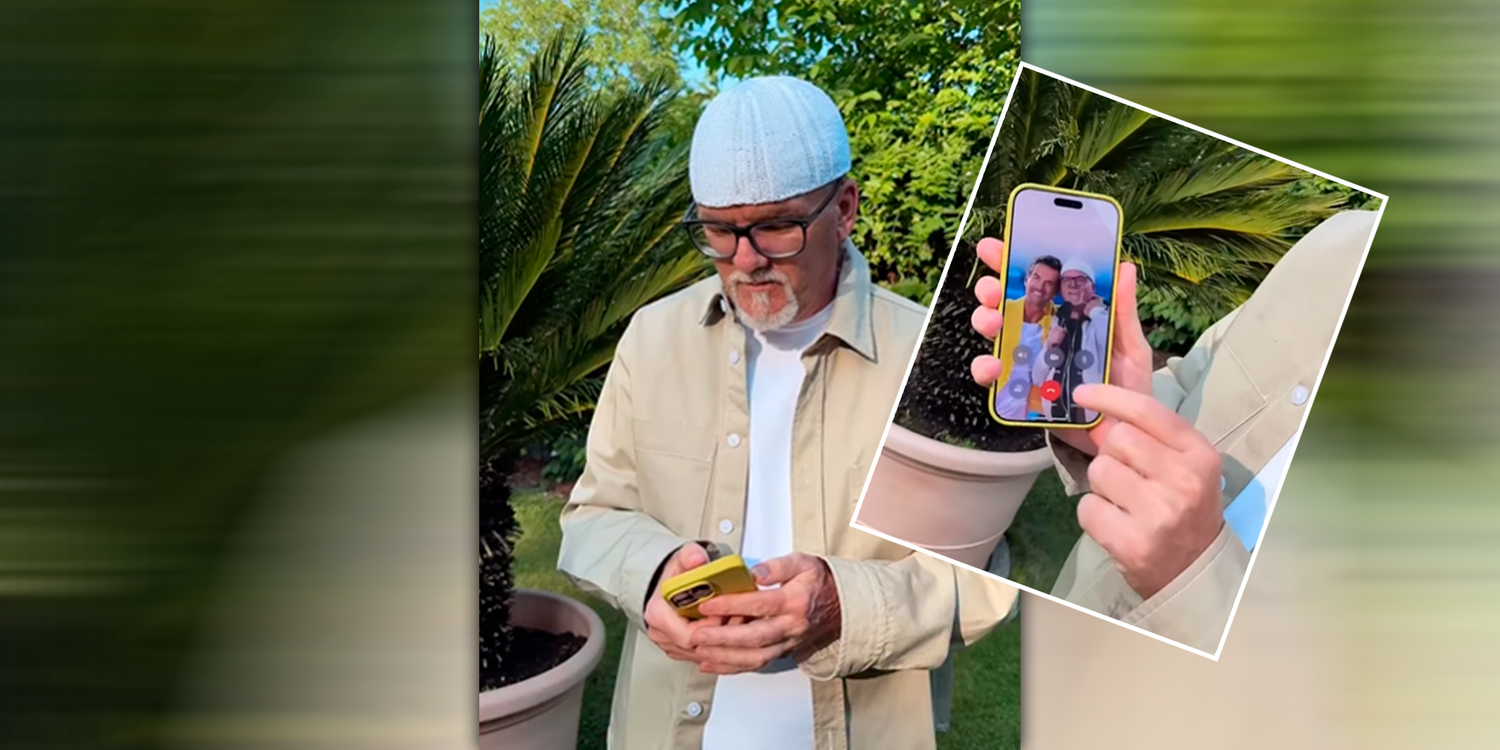 DJ Ötzi nimmt einen Anruf von Florian Silbereisen entgegen.