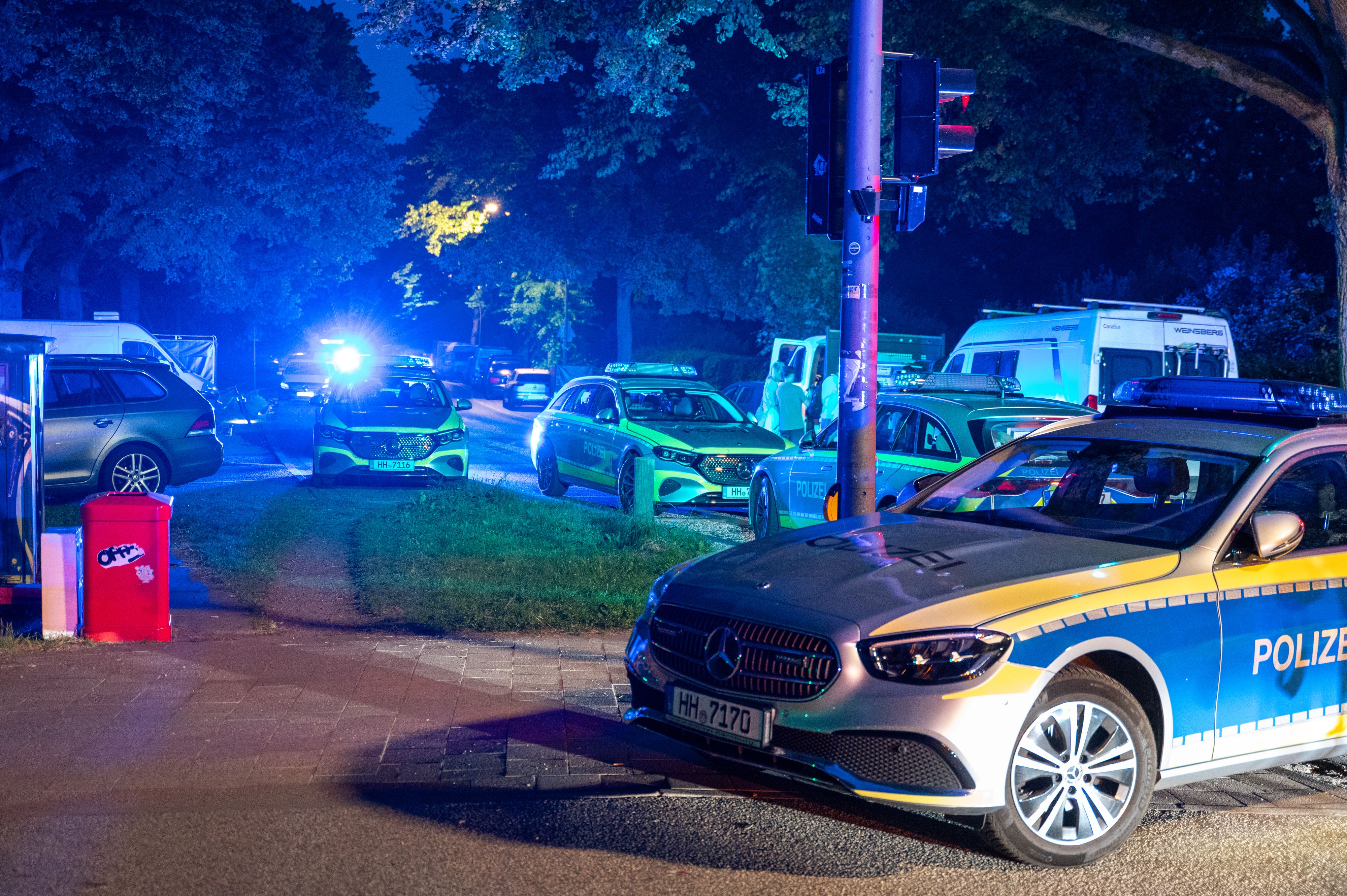 Die Polizei stand im Hamburger Stadtpark im Großeinsatz.