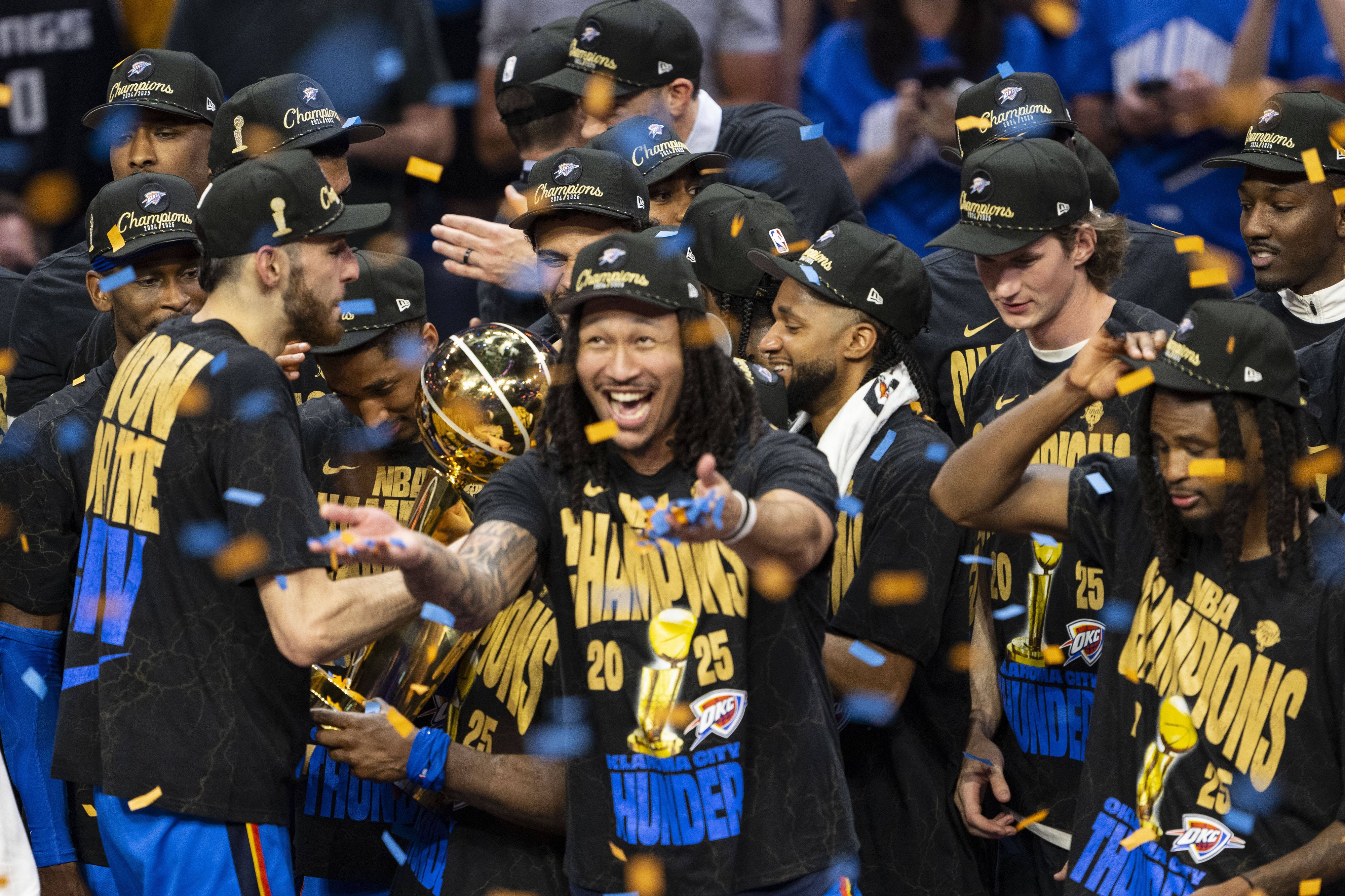 Oklahoma feiert den NBA-Triump nach der Entscheidung in Spiel sieben.