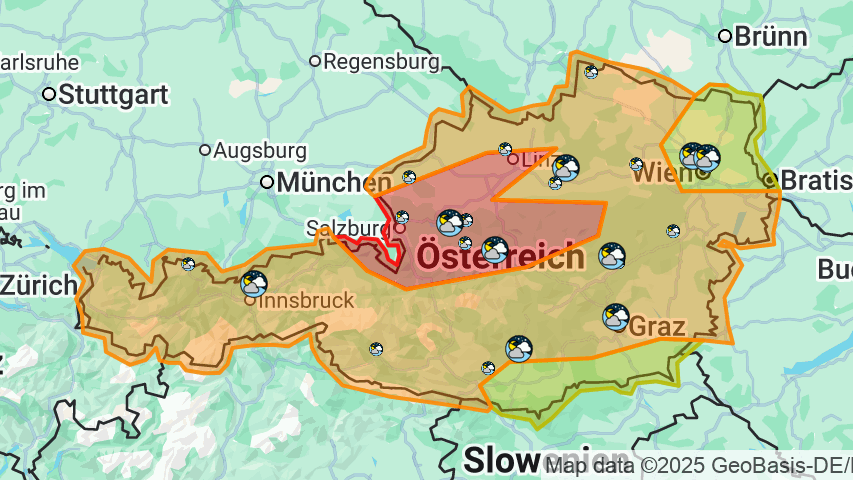 Am Montag steuern schwere Unwetter auf Österreich zu. (Symbolbild)
