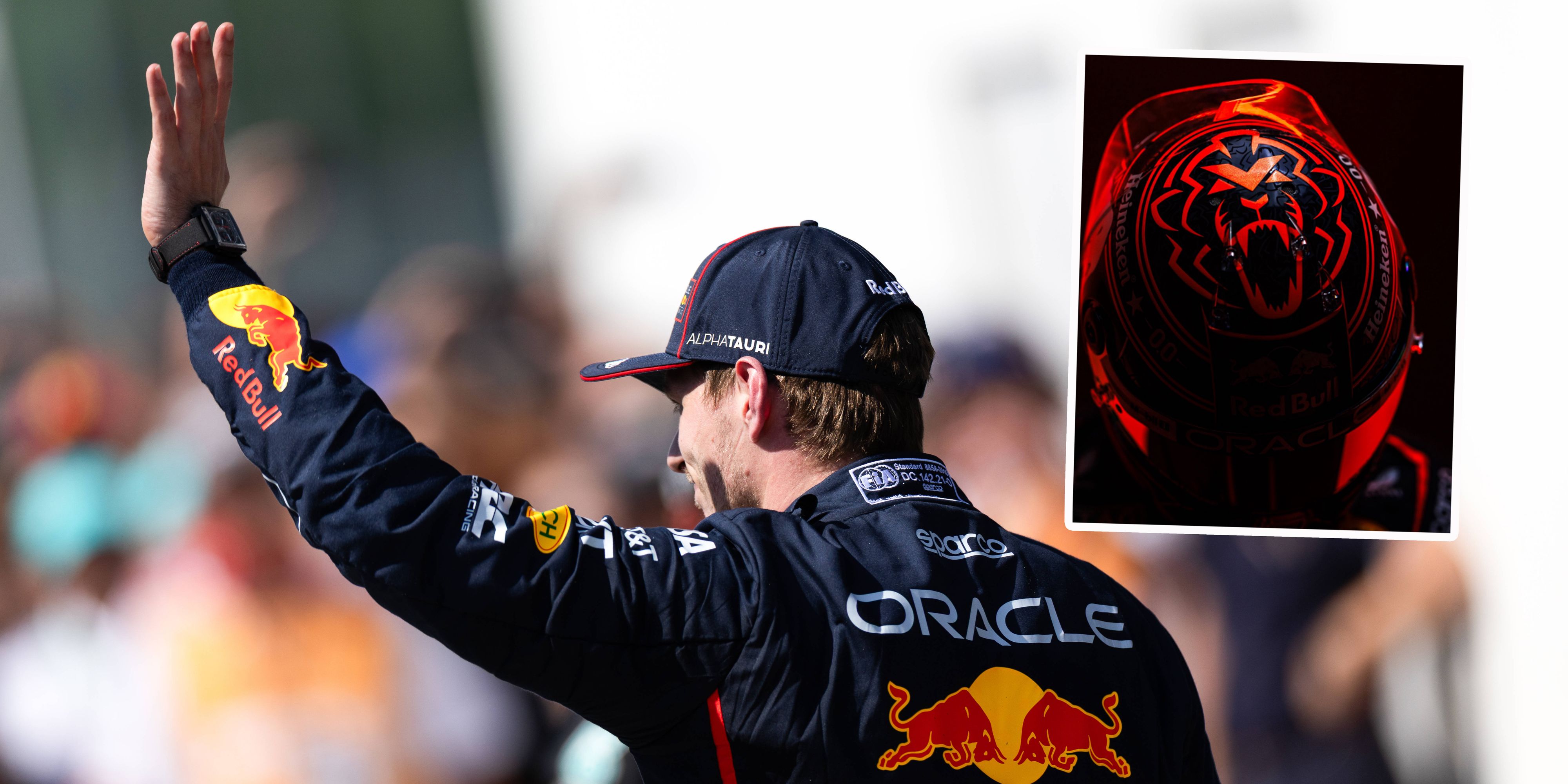Max Verstappen fährt in Spielberg mit neuem Helmdesign.