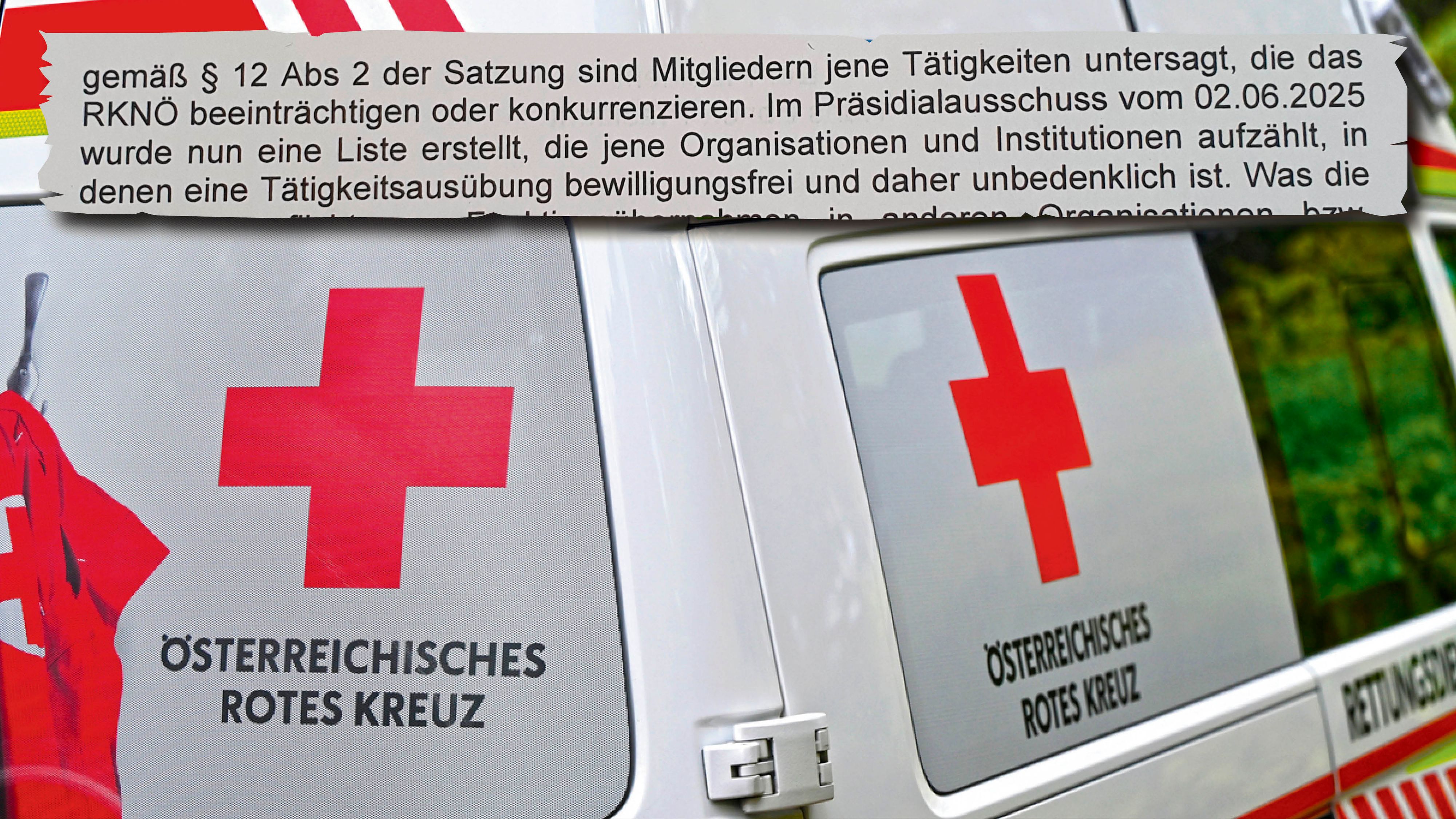 Wirbel um internes Schreiben des Roten Kreuzes NÖ.