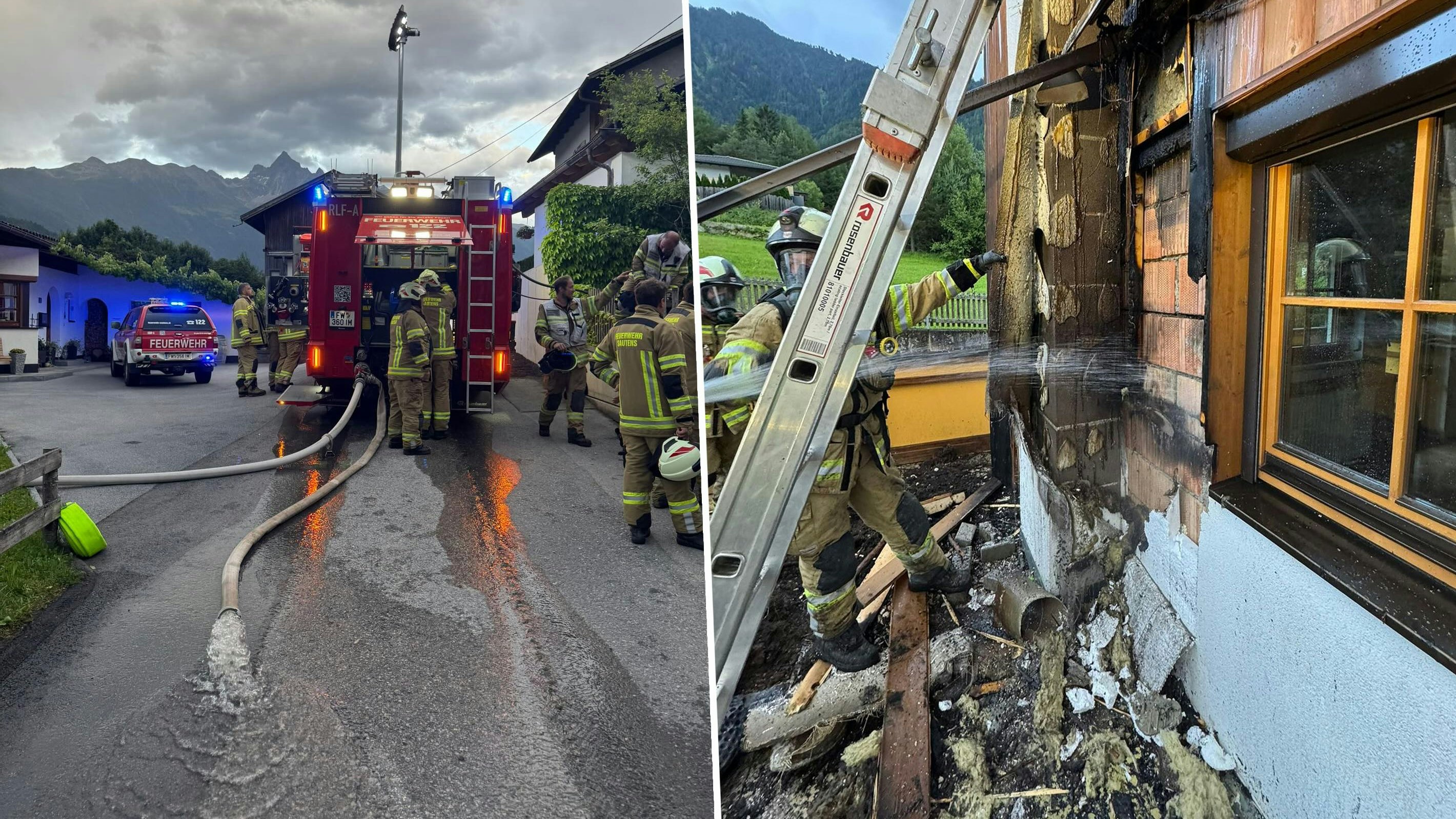 Heute.at - Hochbeet fängt Feuer – Flammen greifen auf Haus über