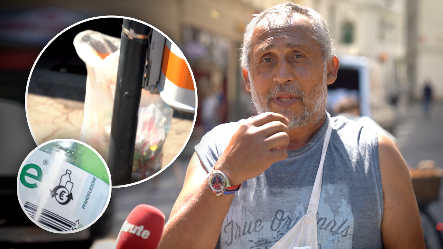 Es gibt keine Arbeit in Bulgarien – Ivan (Name geändert) verdient sein Geld durch das Pfandsammeln in Österreich.