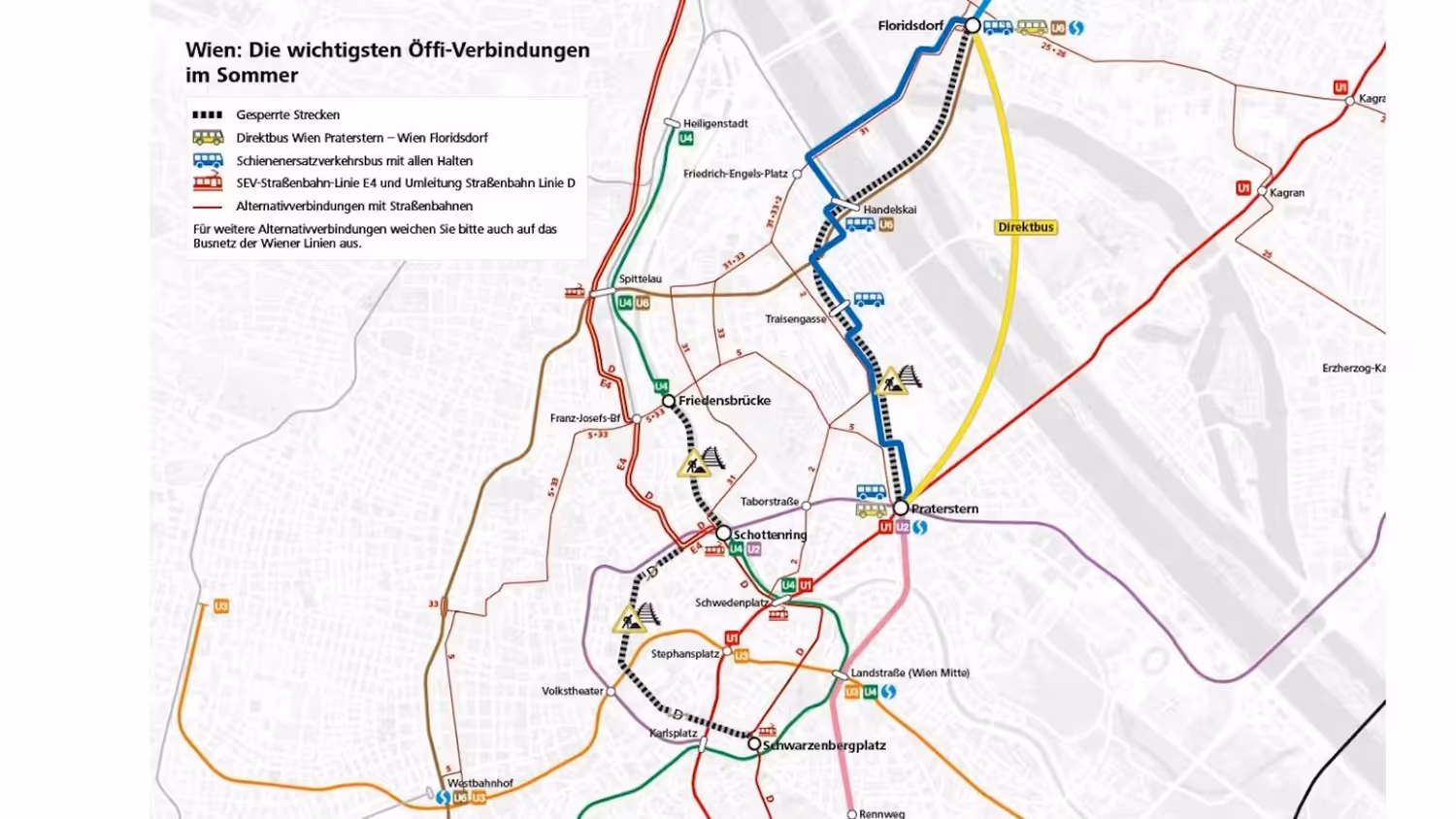 Die wichtigsten Baustellen im Überblick.