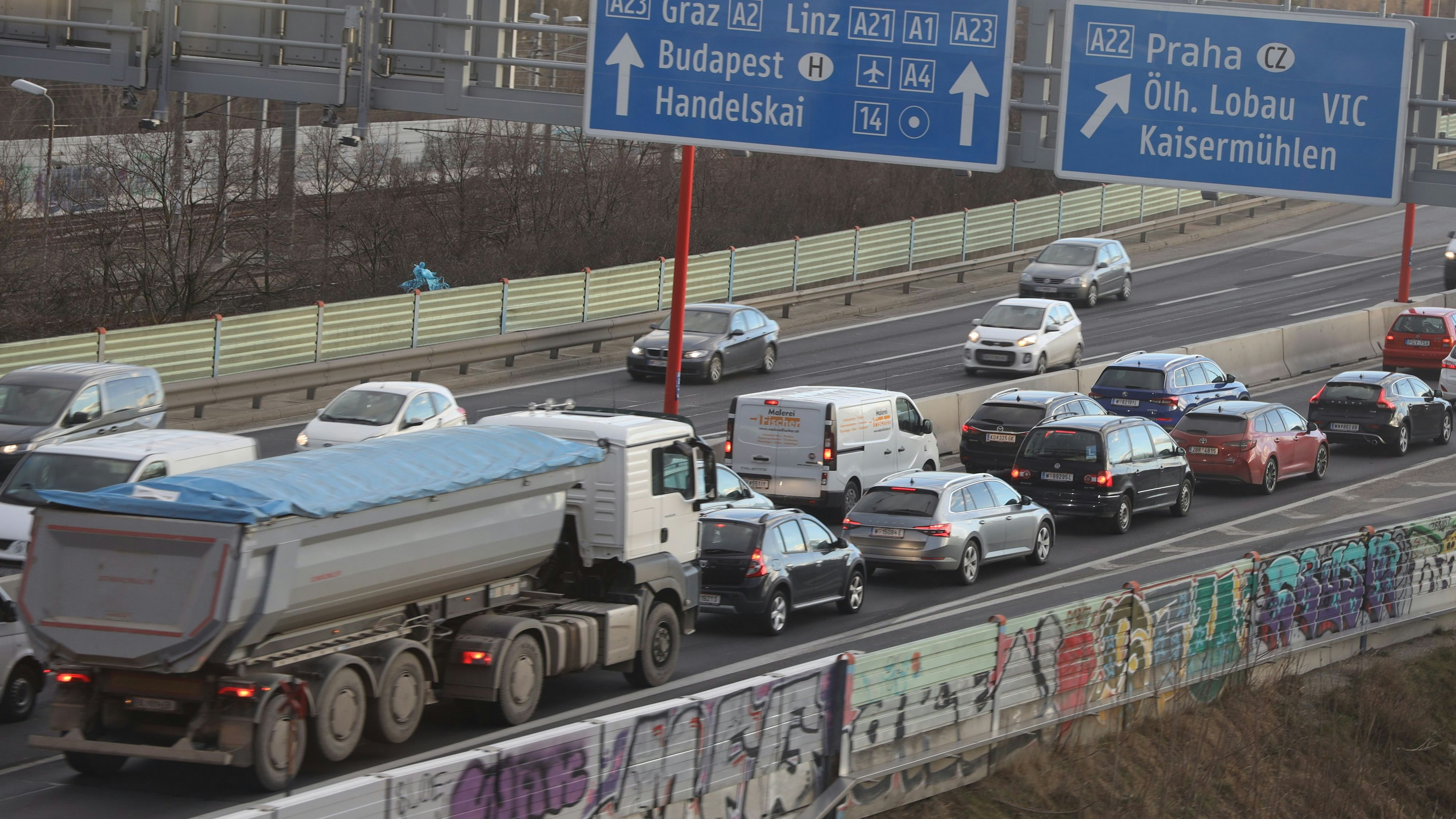 Am Mittwoch kam es auf der Südosttangente in Wien zu einem Unfall – der Zeitverlust ist enorm.