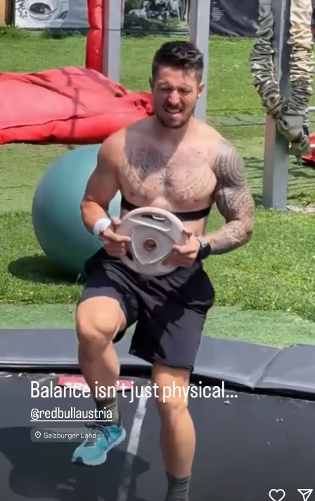 Marcel Hirscher leidet beim Aufbautraining: 