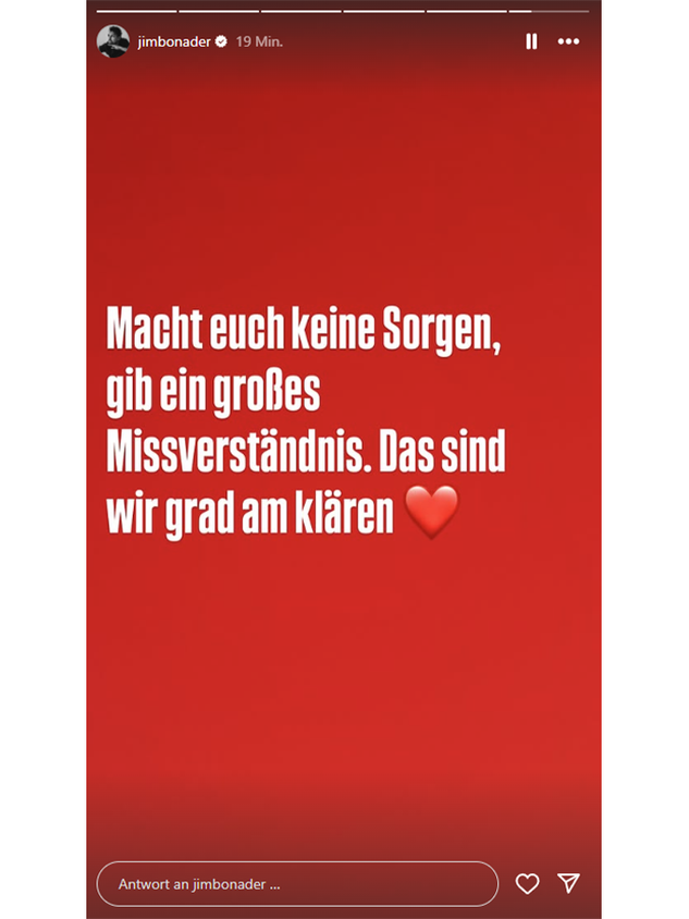 Kurz nach den Schlagzeilen meldet sich Jimi Blue Ochsenknecht auf Instagram zu Wort.