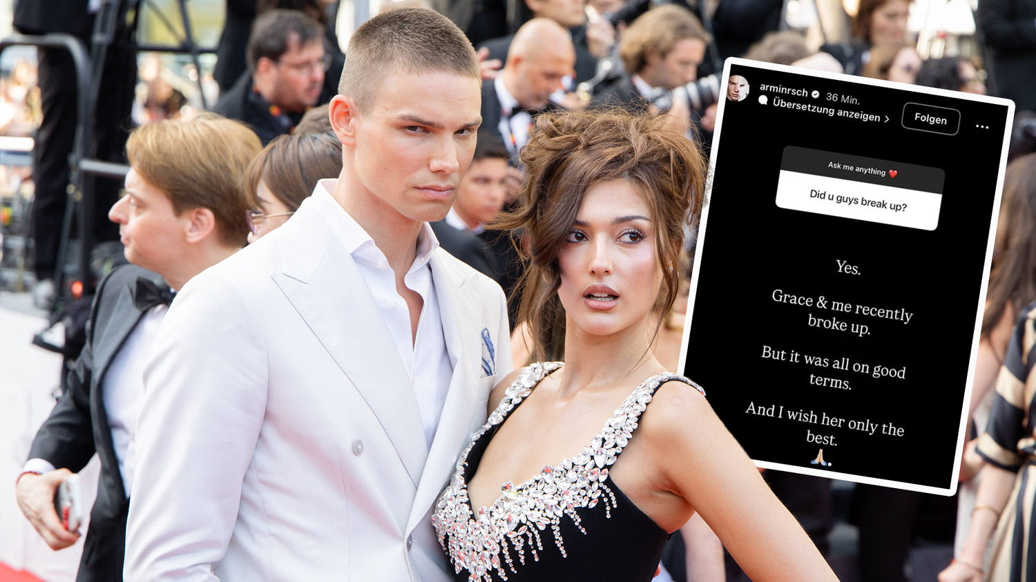 Erst vor vier Wochen präsentierten sich Armin und Grace auf dem roten Teppich in Cannes.