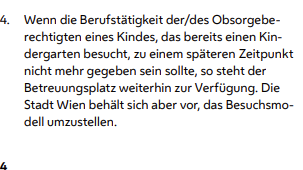 Laut der ABG (1.4) kann durch Arbeitslosigkeit das Besuchsmodell umgestellt werden