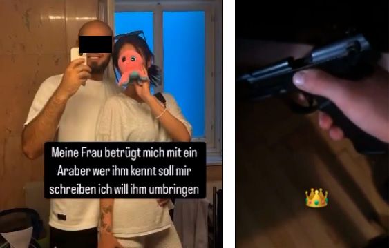 Kein Kind von Traurigkeit: Der Türke mit seiner Ex, ein bedrohliches Waffenvideo auf Insta.