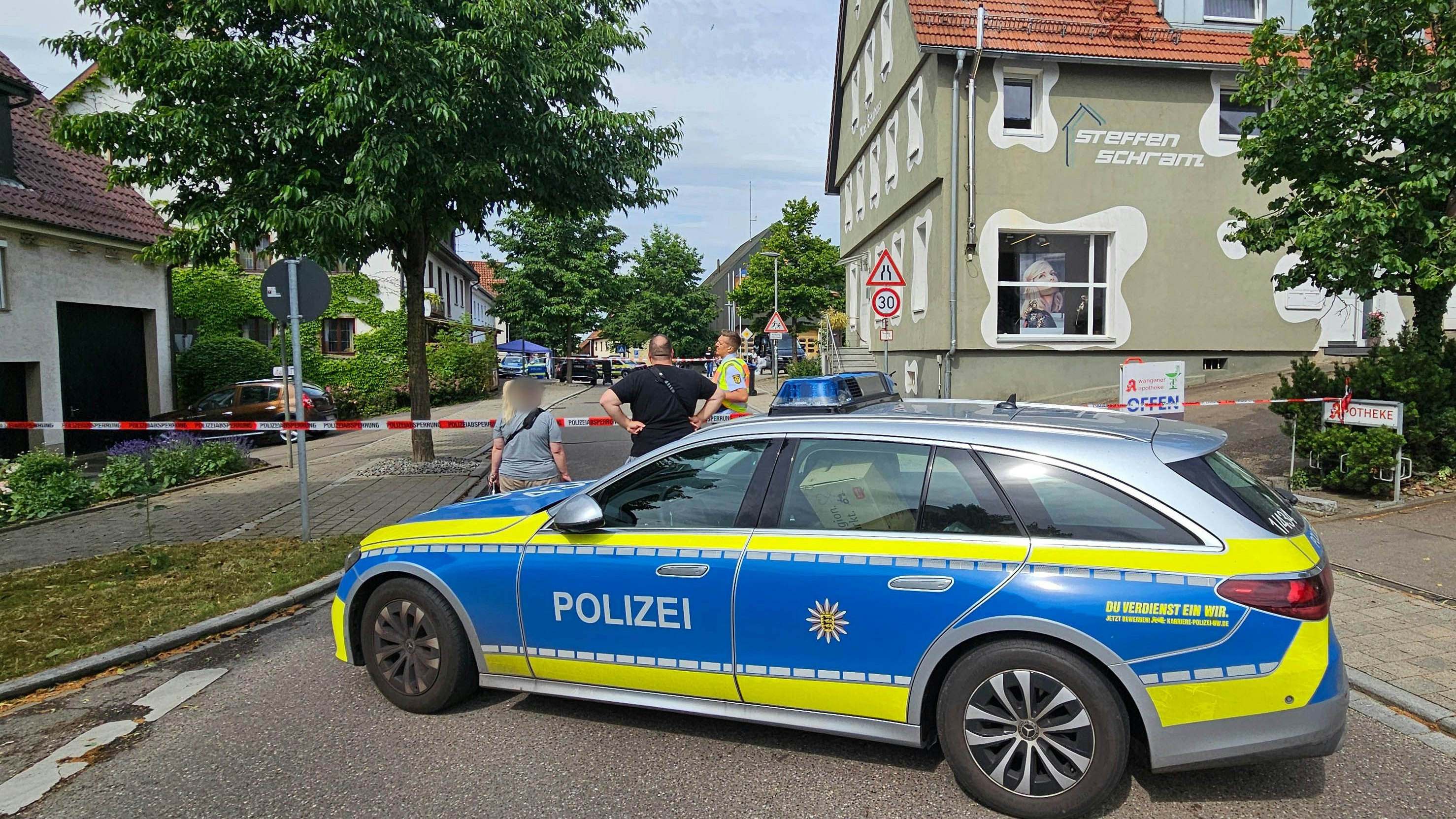 Die Gegend um den Tatort wurde abgesperrt.