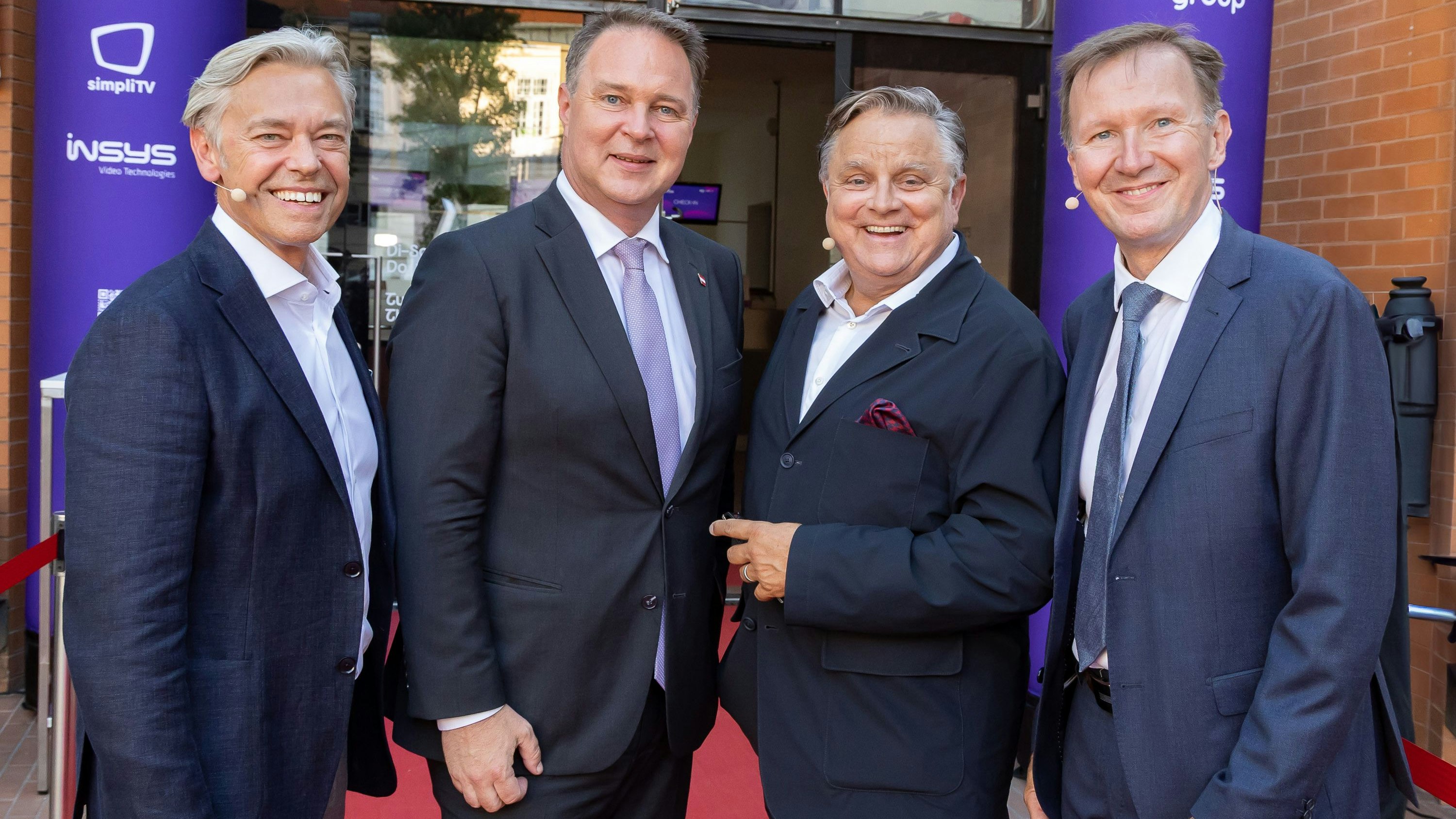 Michael Wagenhofer, Geschäftsführer der ORS Group, Andreas Babler, Vizekanzler und Bundesminister für Kunst, Kultur, öffentlichen Dienst und Sport, Michael Weber, Head of Corporate Communications & Sales ORS Group, Norbert Grill, Geschäftsführer der ORS Group.