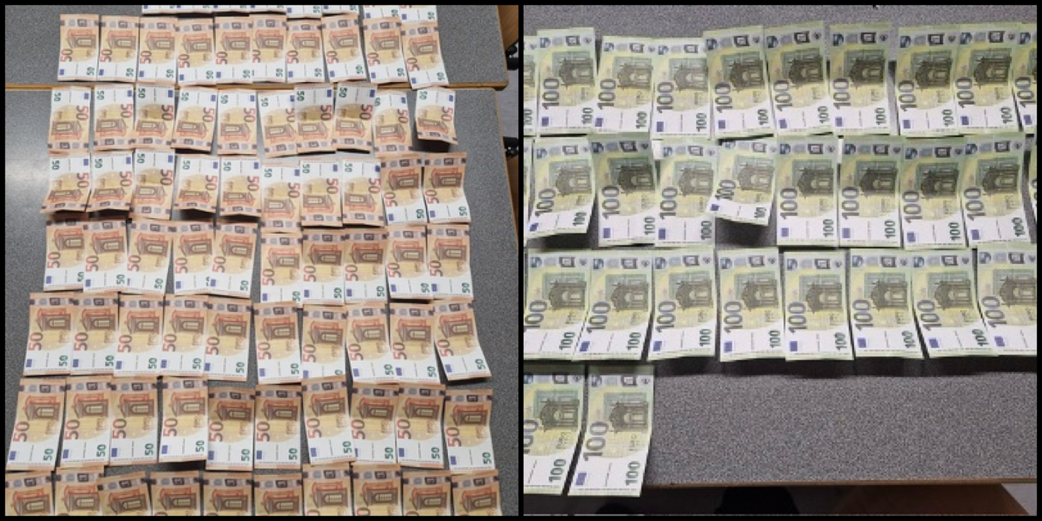 Falschgeld in Höhe von insgesamt 10.000 Euro konnten sichergestellt werden.